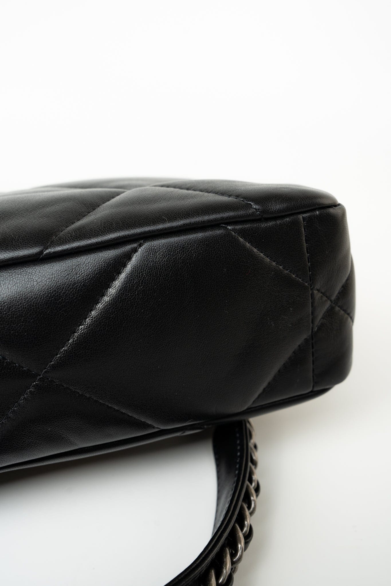 21C Black Lambskin Quilted 19 Flap Small Mixed Hardware