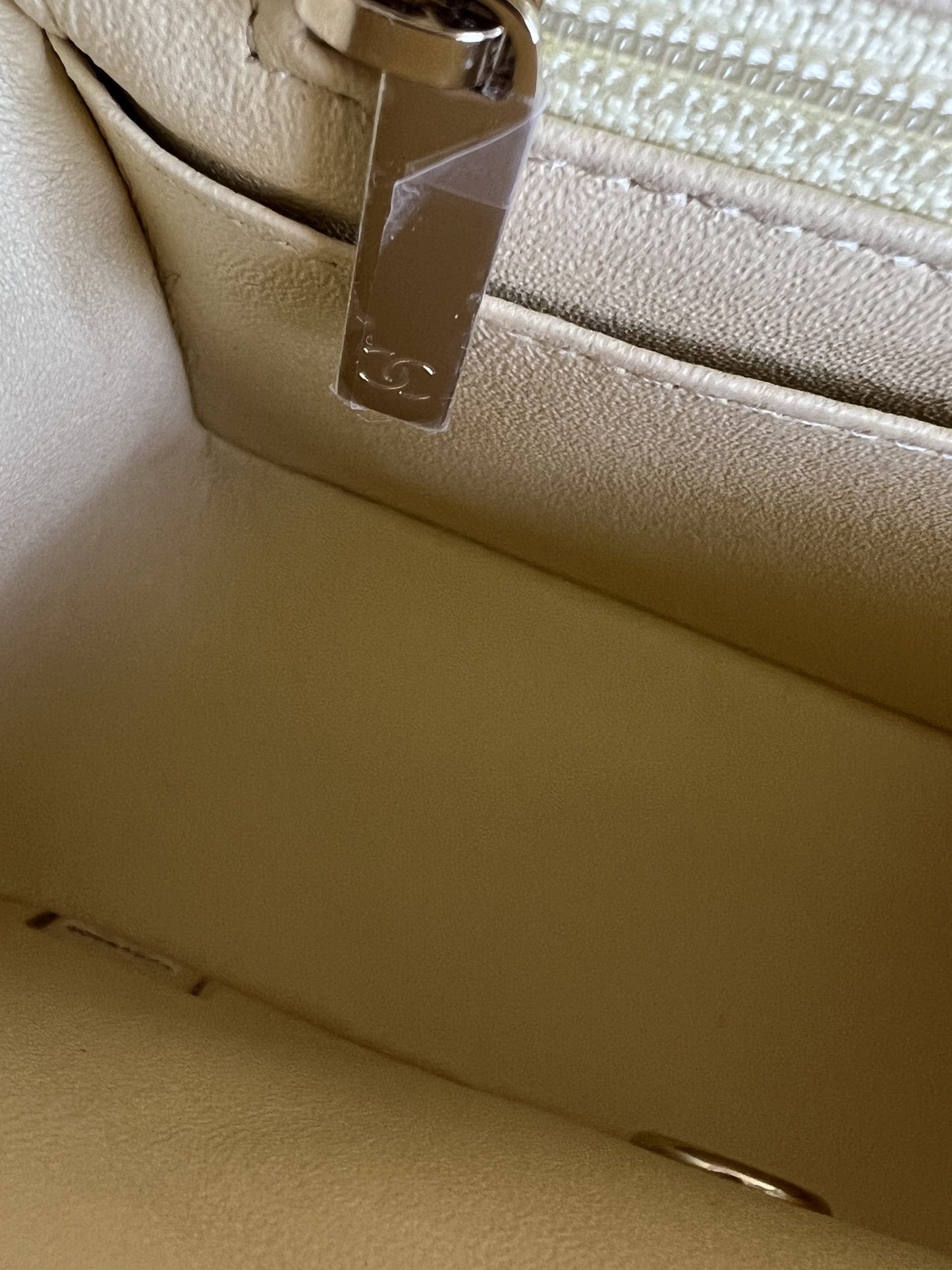 21C Mini Square Yellow Lambskin Quilted Single Flap LGHW