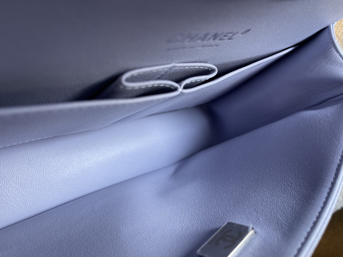 21K Lavender Caviar Quilted Classic Flap Medium SHW