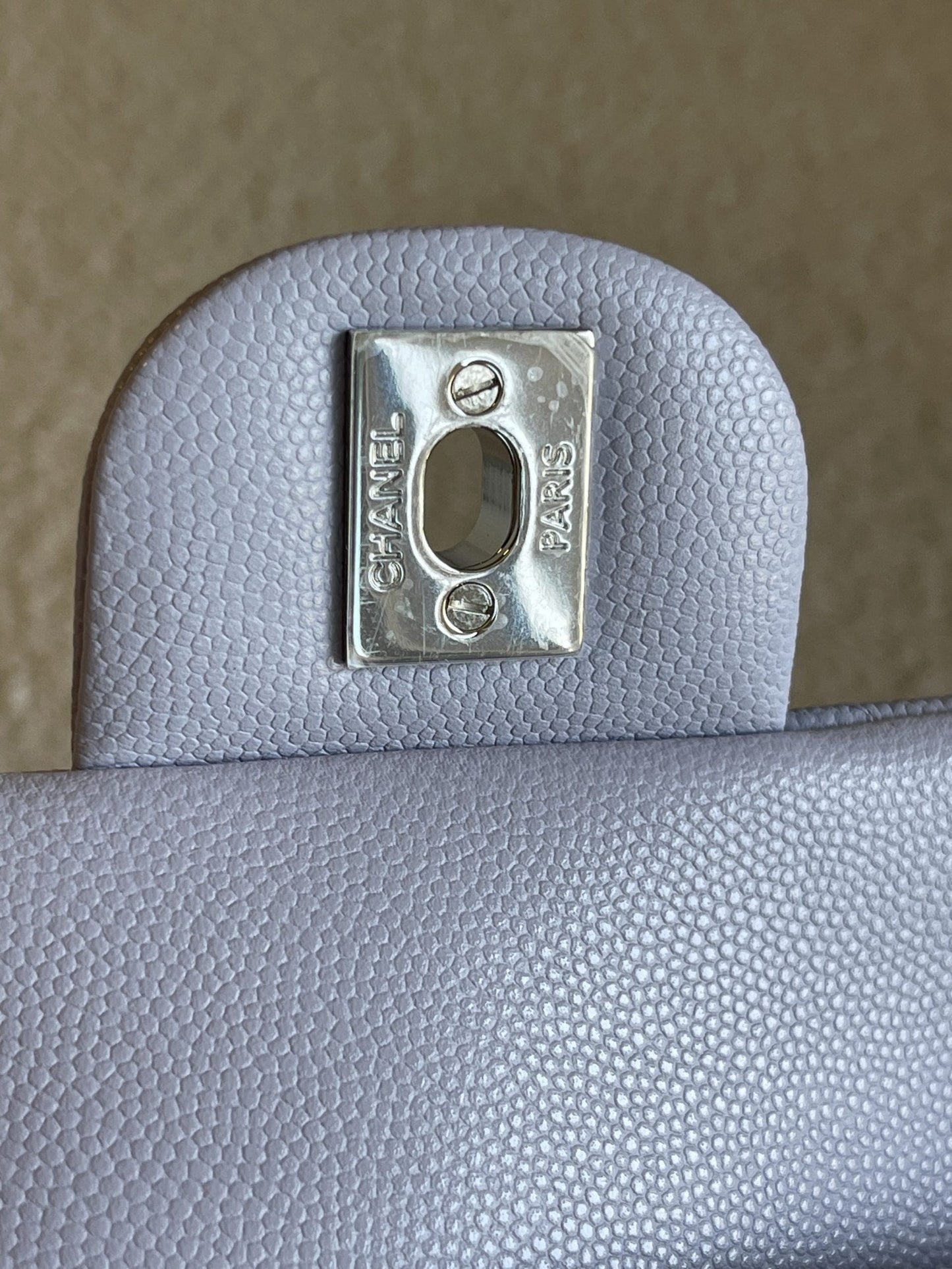 21K Lavender Caviar Quilted Classic Flap Medium SHW