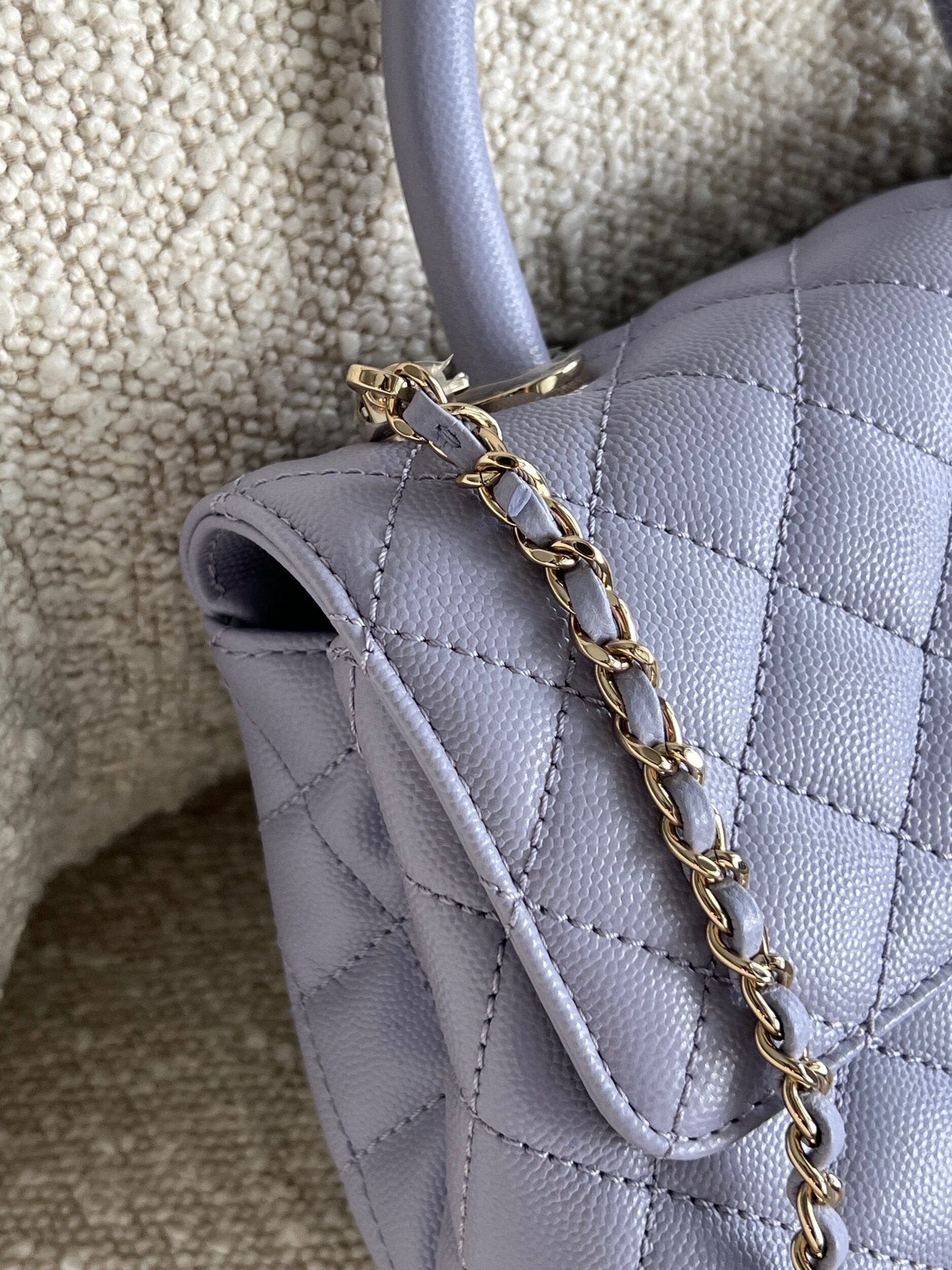 21K Quilted Coco Handle Lilac Caviar Small LGHW
