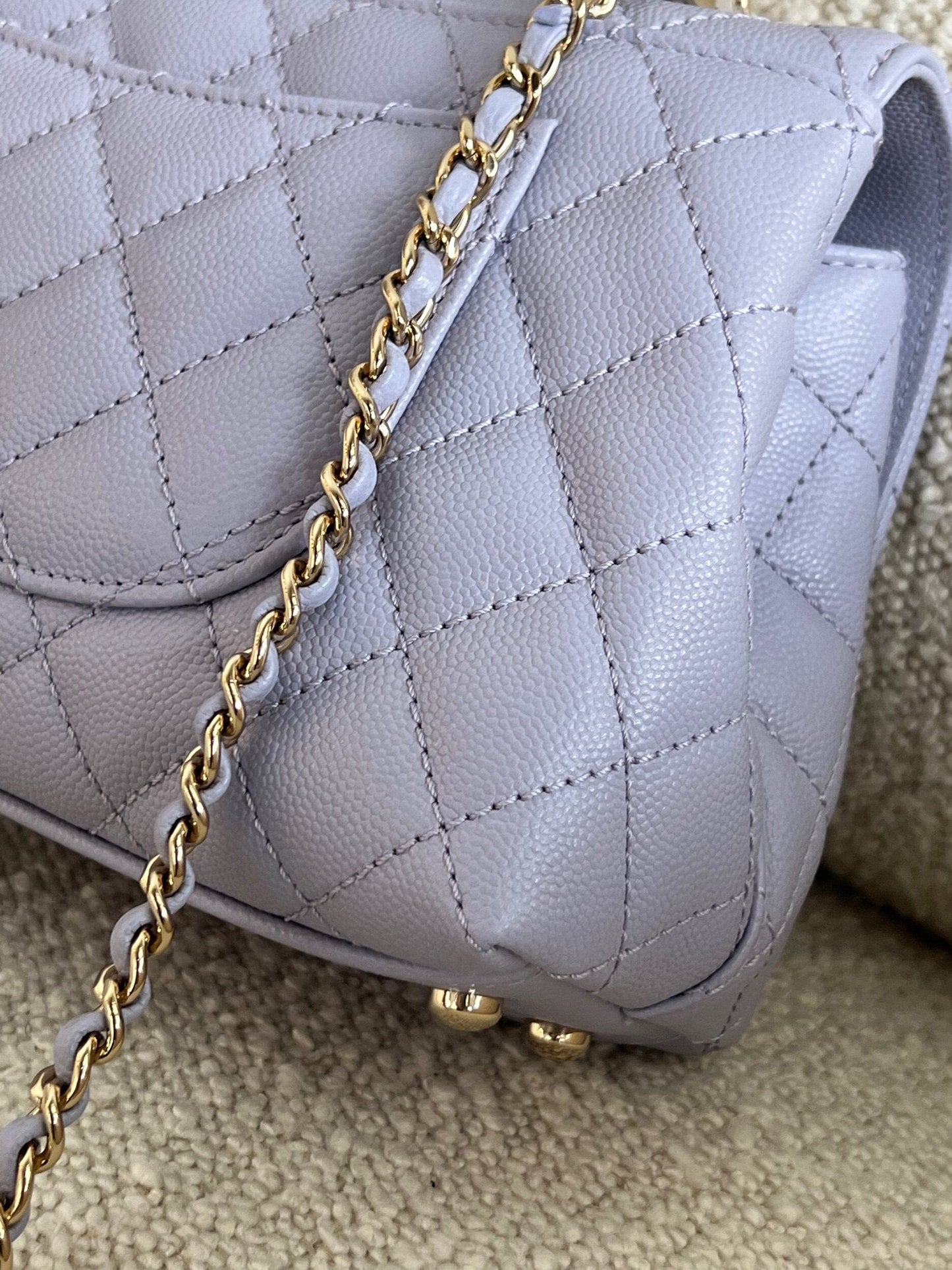 21K Quilted Coco Handle Lilac Caviar Small LGHW