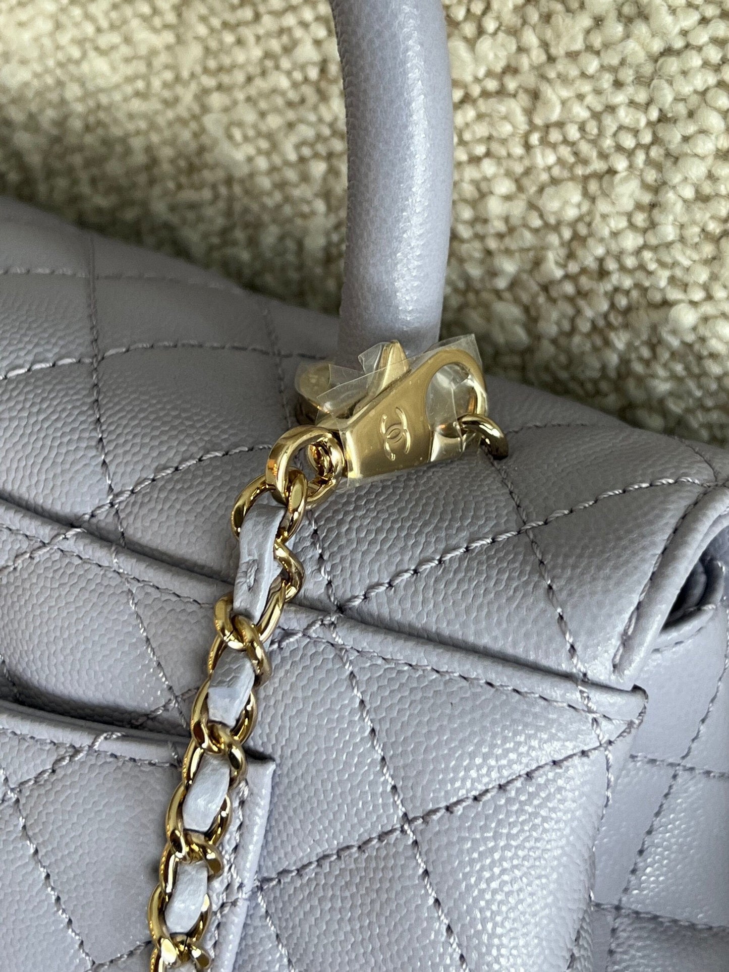 21K Quilted Coco Handle Lilac Caviar Small LGHW