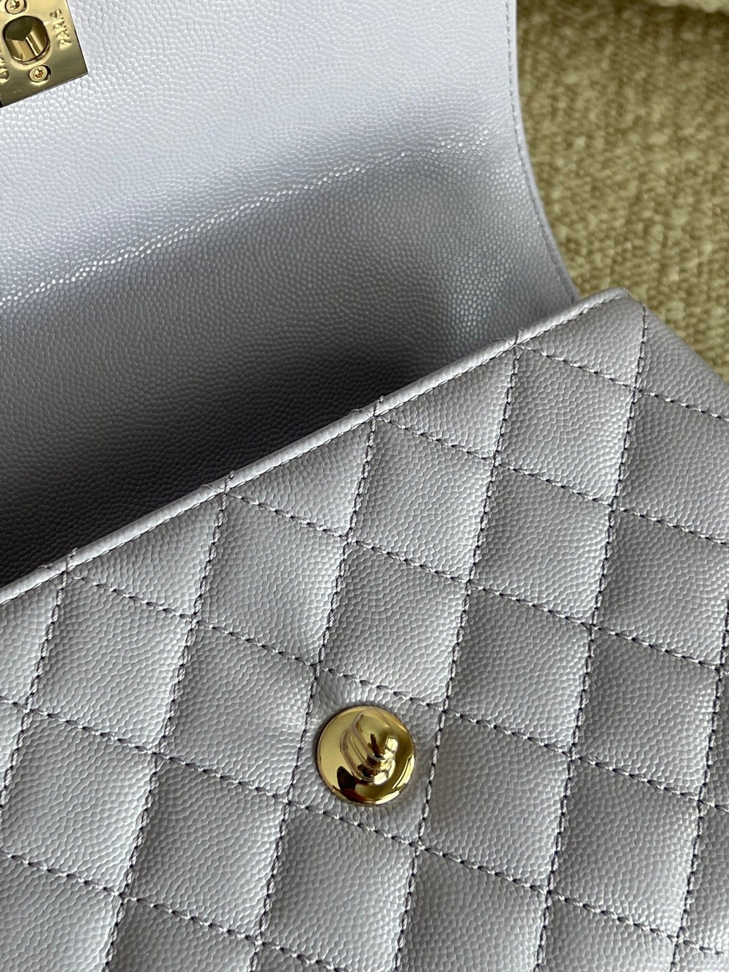21K Quilted Coco Handle Lilac Caviar Small LGHW