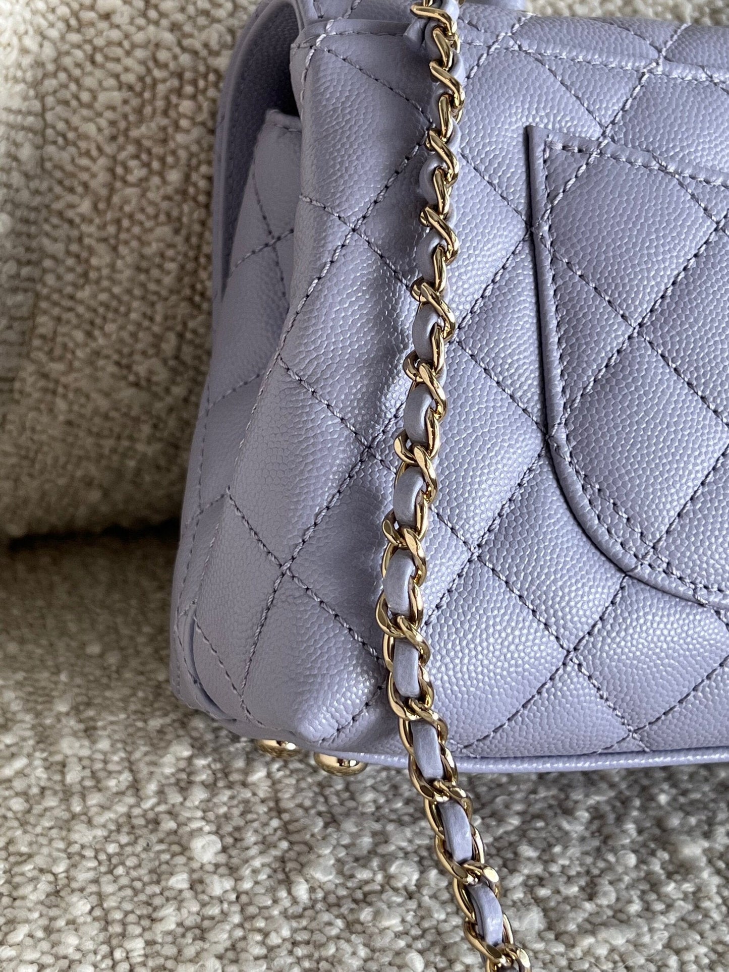 21K Quilted Coco Handle Lilac Caviar Small LGHW