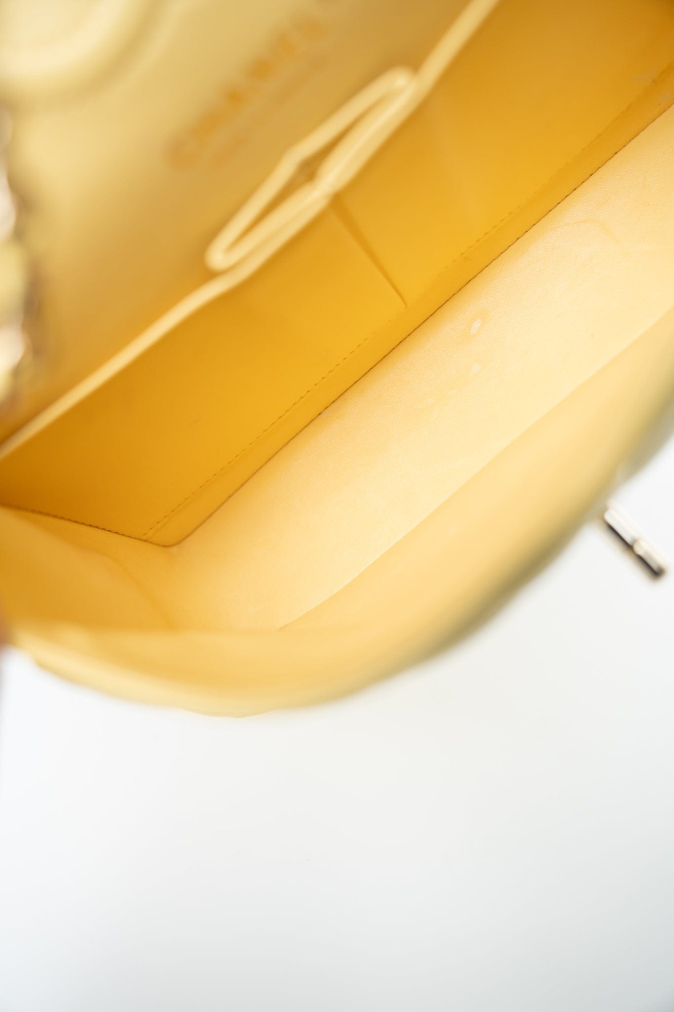 21P Yellow Caviar Quilted Classic Flap Small Light Gold Hardware