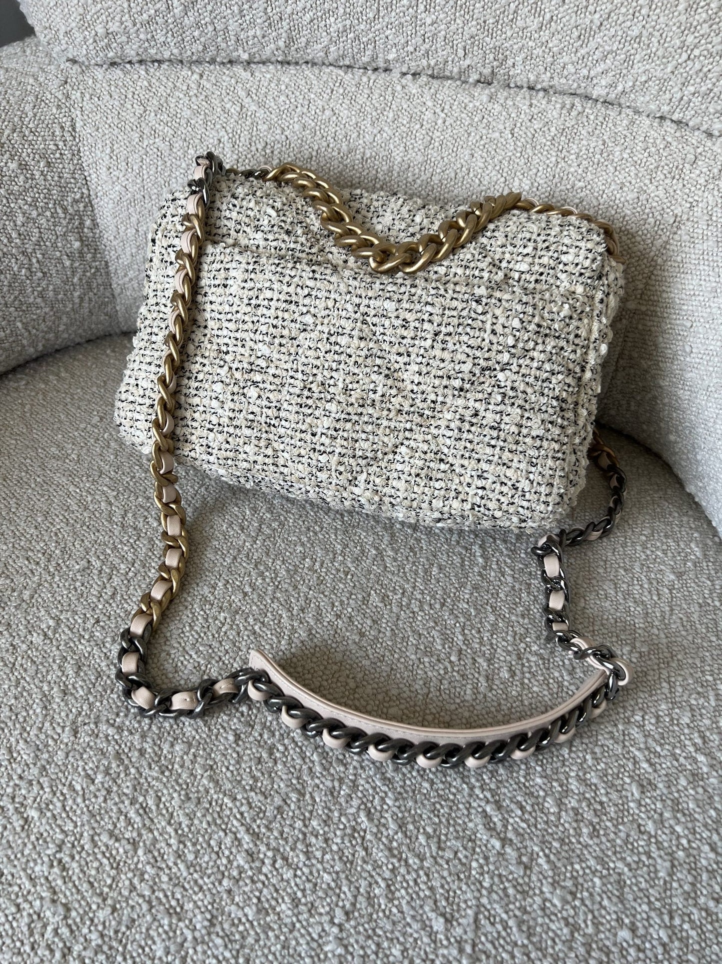 21S Oreo Tweed 19 Flap Small Mixed Hardware