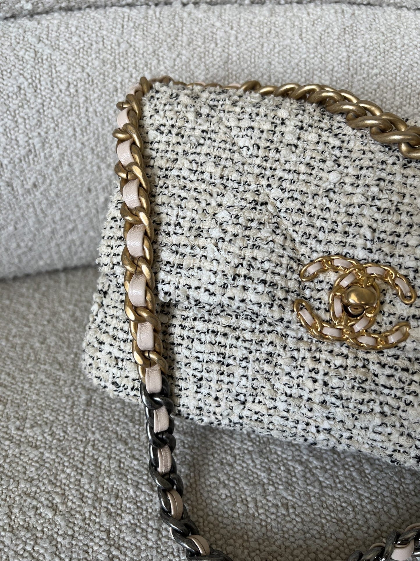 21S Oreo Tweed 19 Flap Small Mixed Hardware