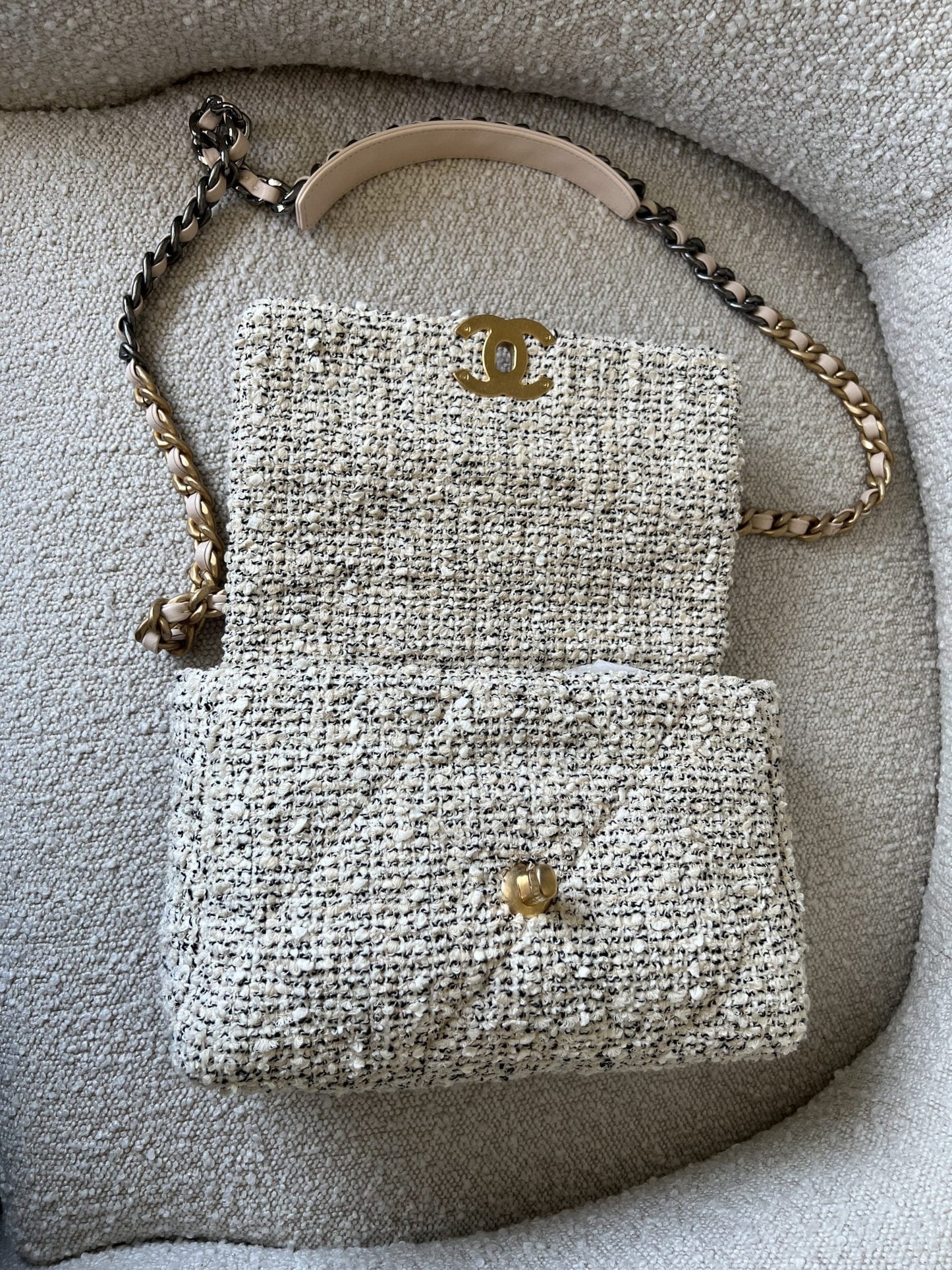 21S Oreo Tweed 19 Flap Small Mixed Hardware