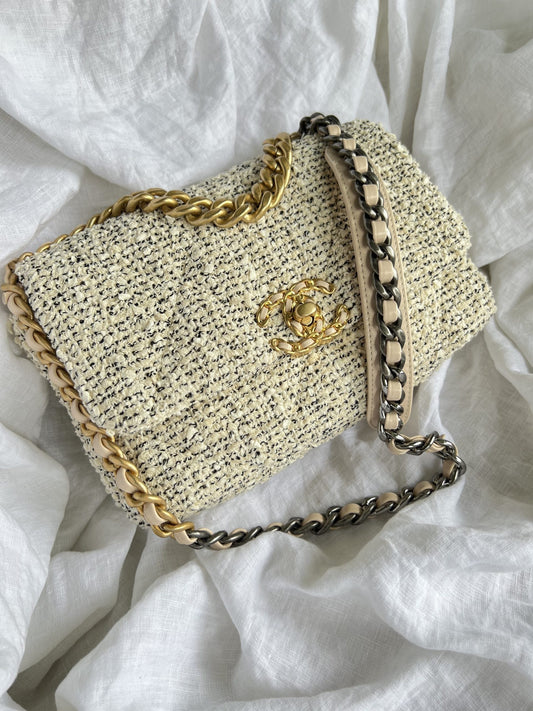 21S Oreo Tweed Quilted 19 Flap Small MHW