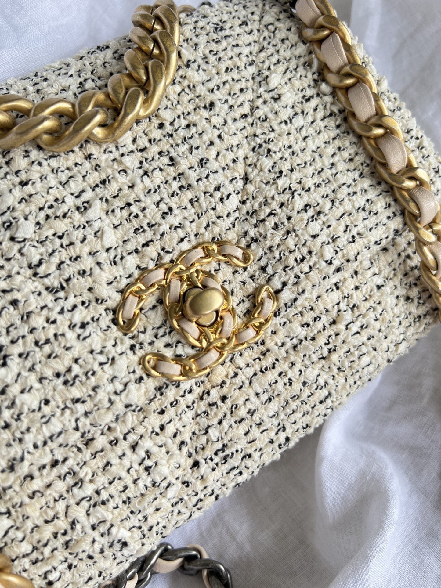 21S Oreo Tweed Quilted 19 Flap Small MHW