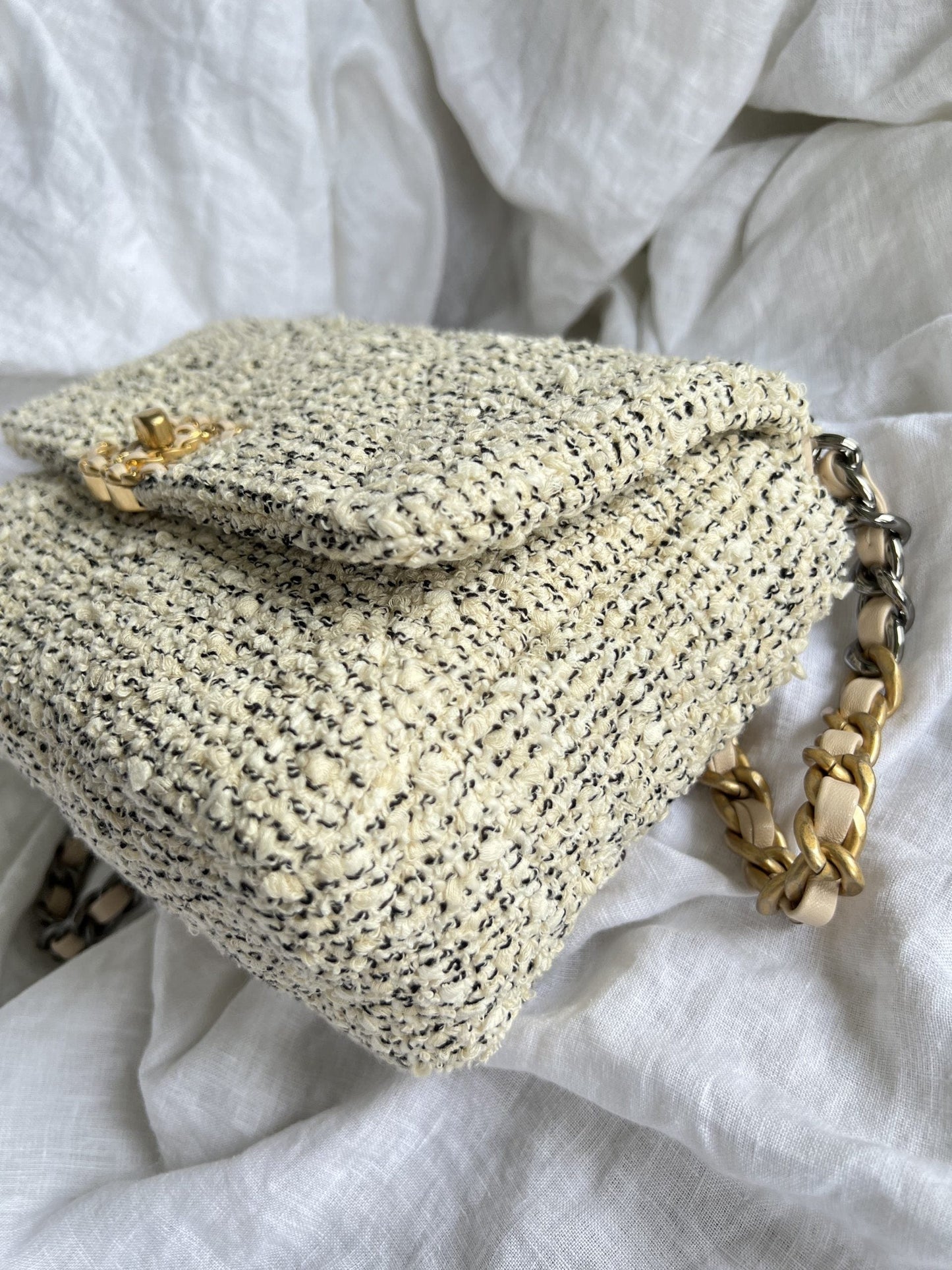 21S Oreo Tweed Quilted 19 Flap Small MHW