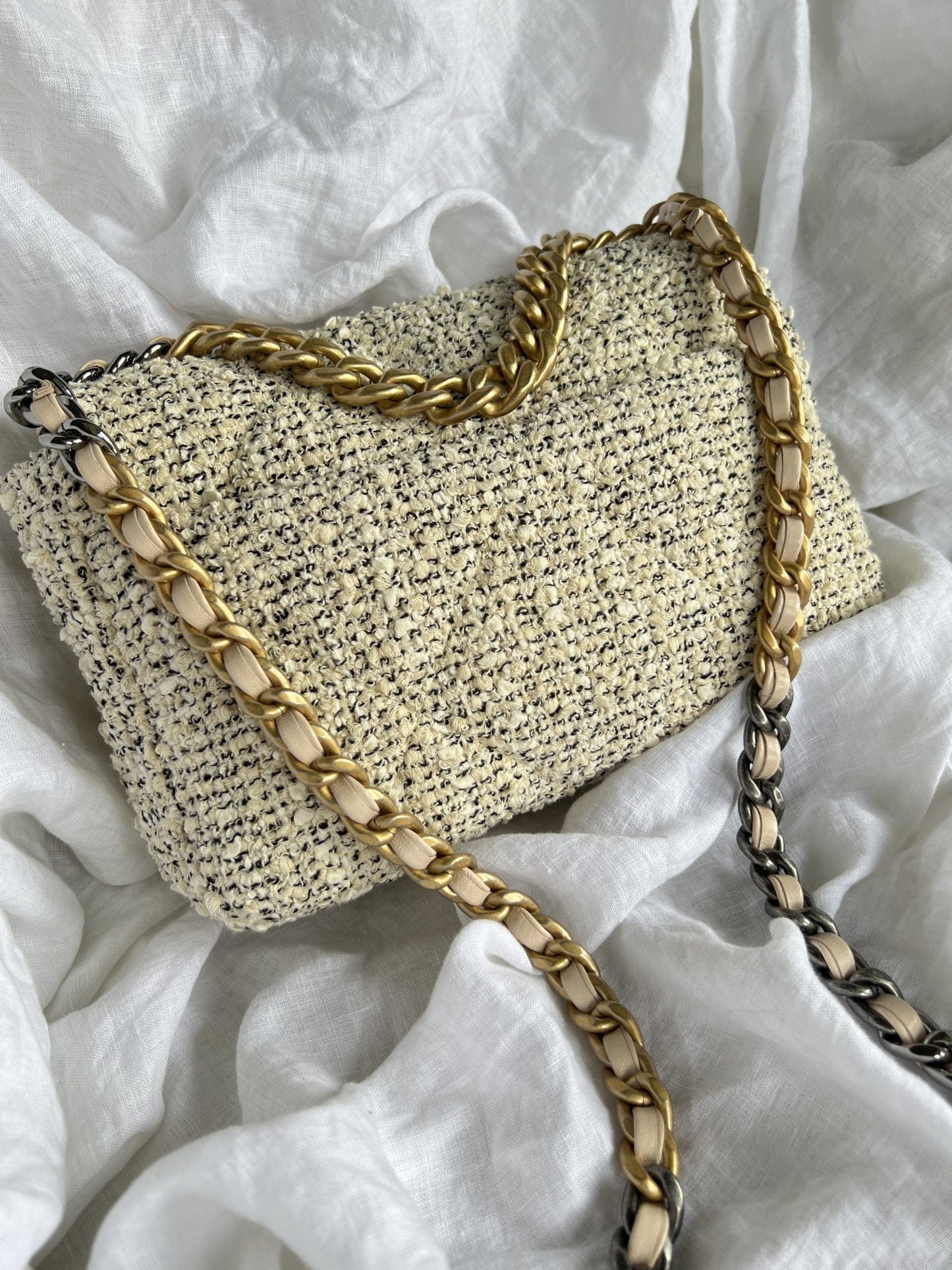 21S Oreo Tweed Quilted 19 Flap Small MHW