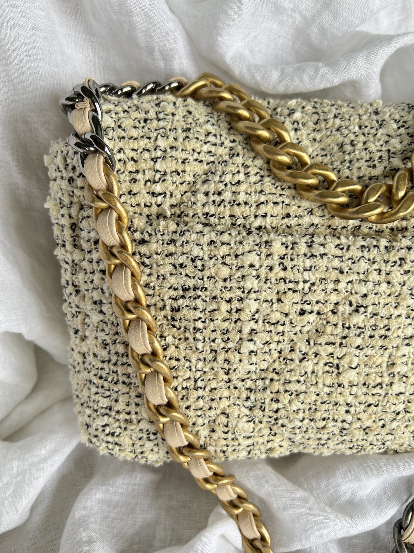 21S Oreo Tweed Quilted 19 Flap Small MHW