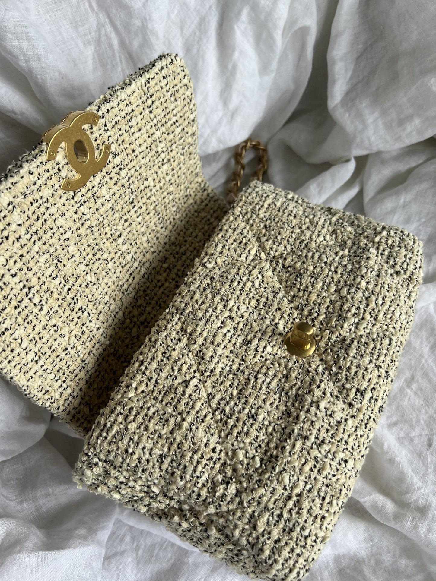 21S Oreo Tweed Quilted 19 Flap Small MHW