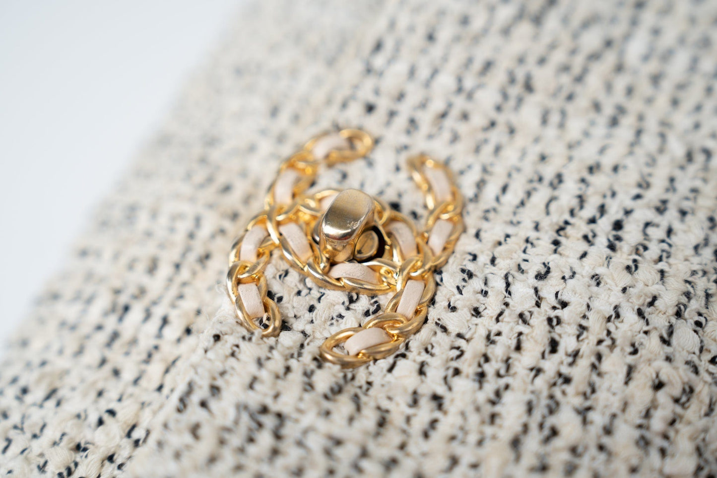 21S Oreo Tweed Quilted 19 Flap Small Mixed Hardware