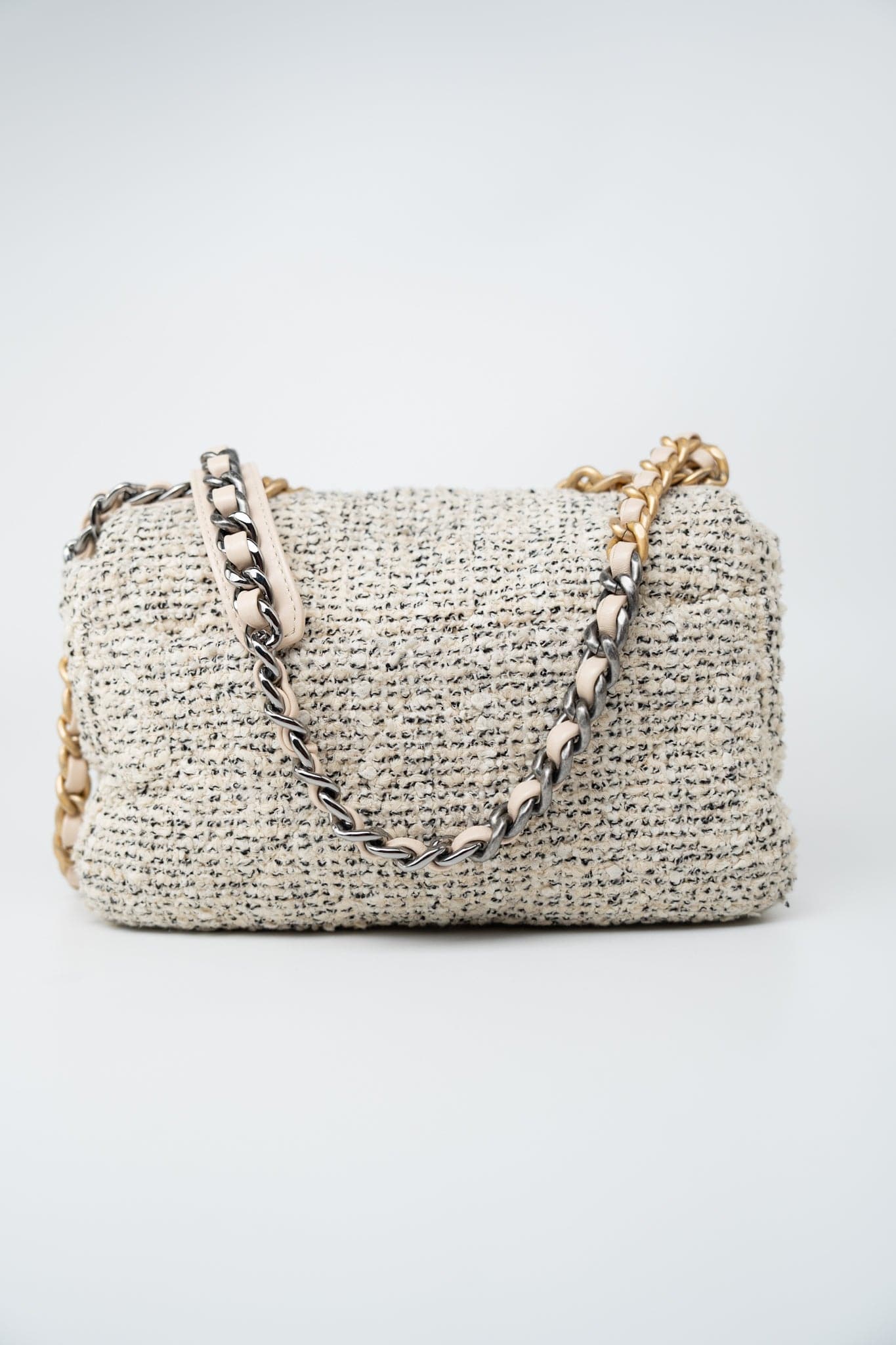 21S Oreo Tweed Quilted 19 Flap Small Mixed Hardware