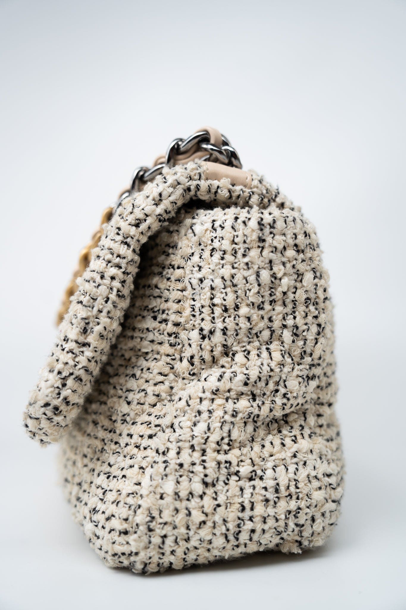 21S Oreo Tweed Quilted 19 Flap Small Mixed Hardware