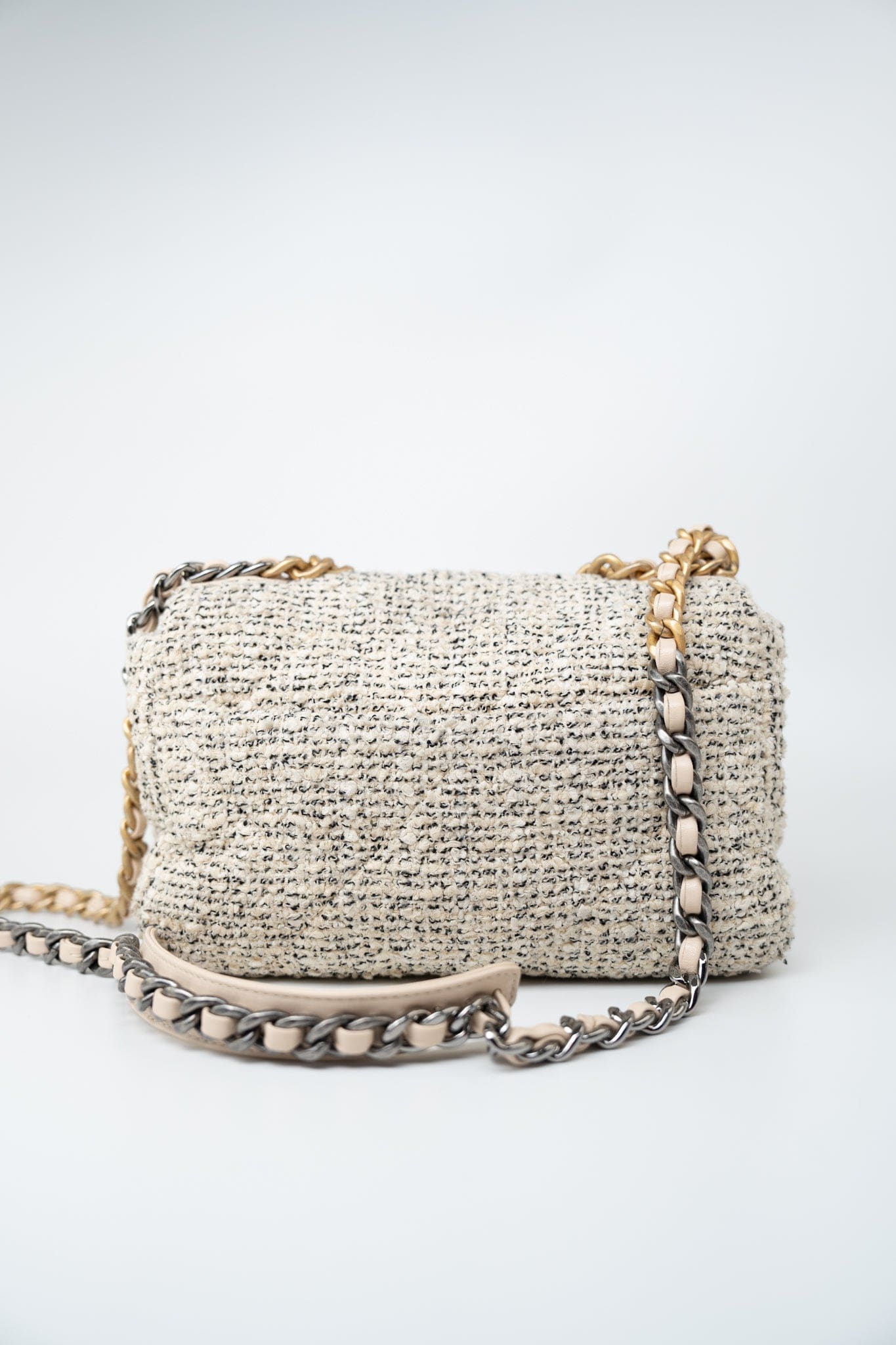 21S Oreo Tweed Quilted 19 Flap Small Mixed Hardware