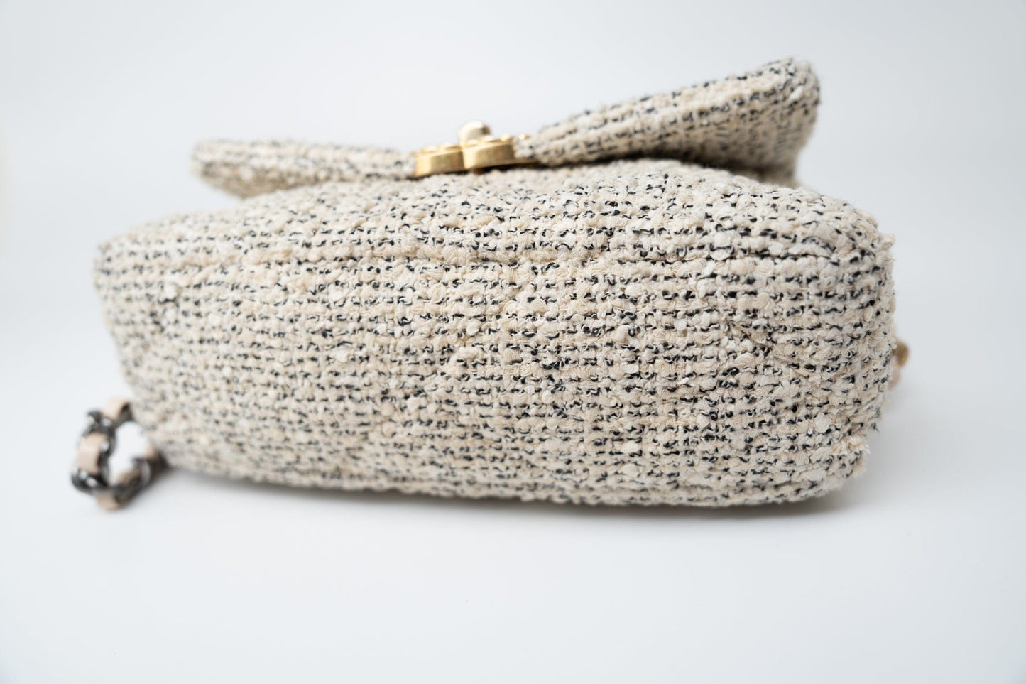 21S Oreo Tweed Quilted 19 Flap Small Mixed Hardware