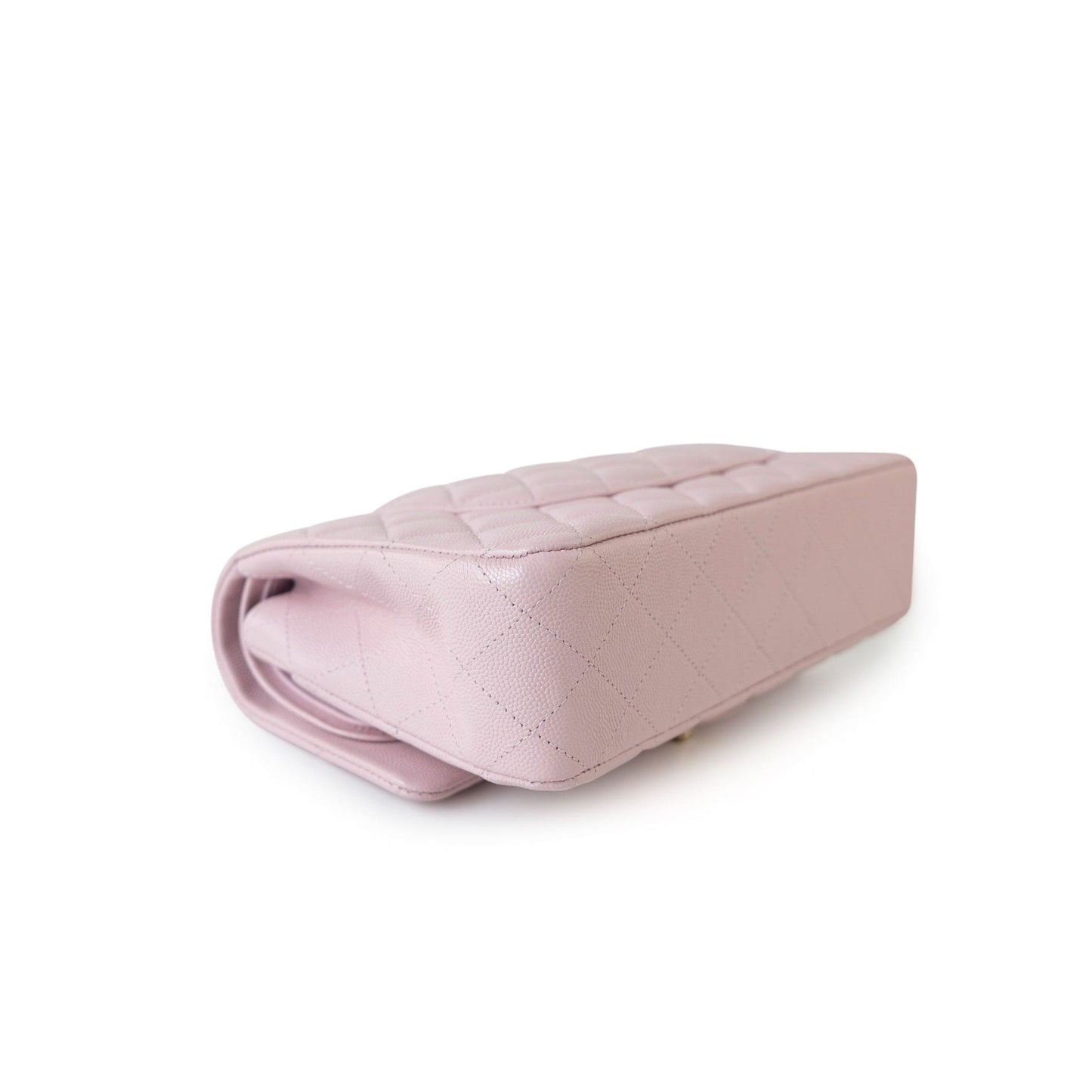 21S Pink Clair Caviar Classic Flap Quilted Medium LGHW