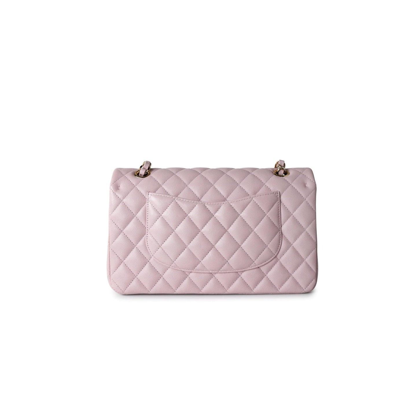 21S Pink Clair Caviar Classic Flap Quilted Medium LGHW