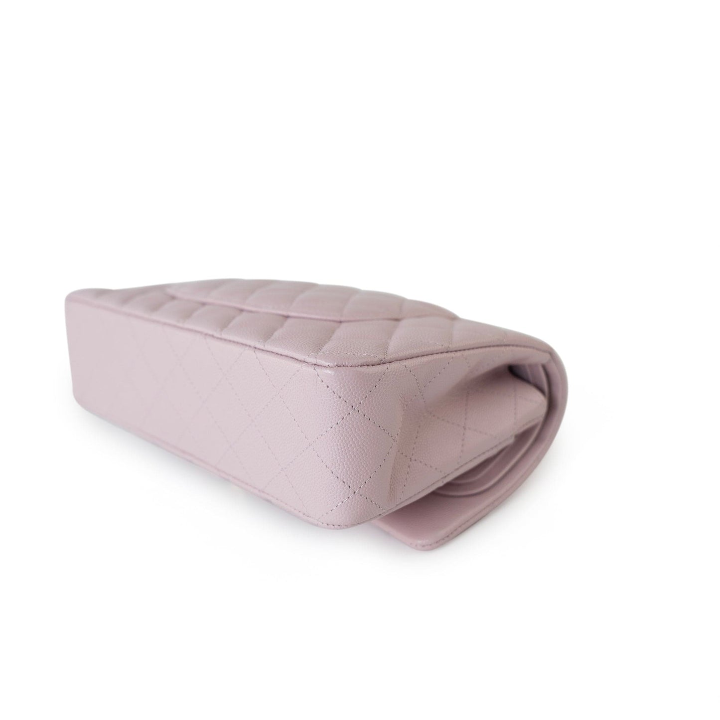 21S Pink Clair Caviar Classic Flap Quilted Medium LGHW