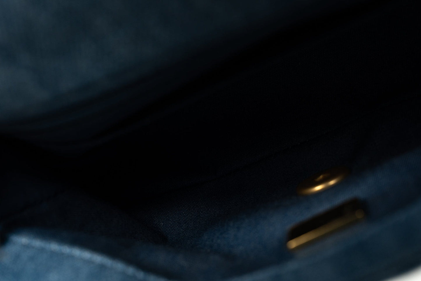 22C Blue Denim Pearl Crush Mini Rectangular Flap AGHW