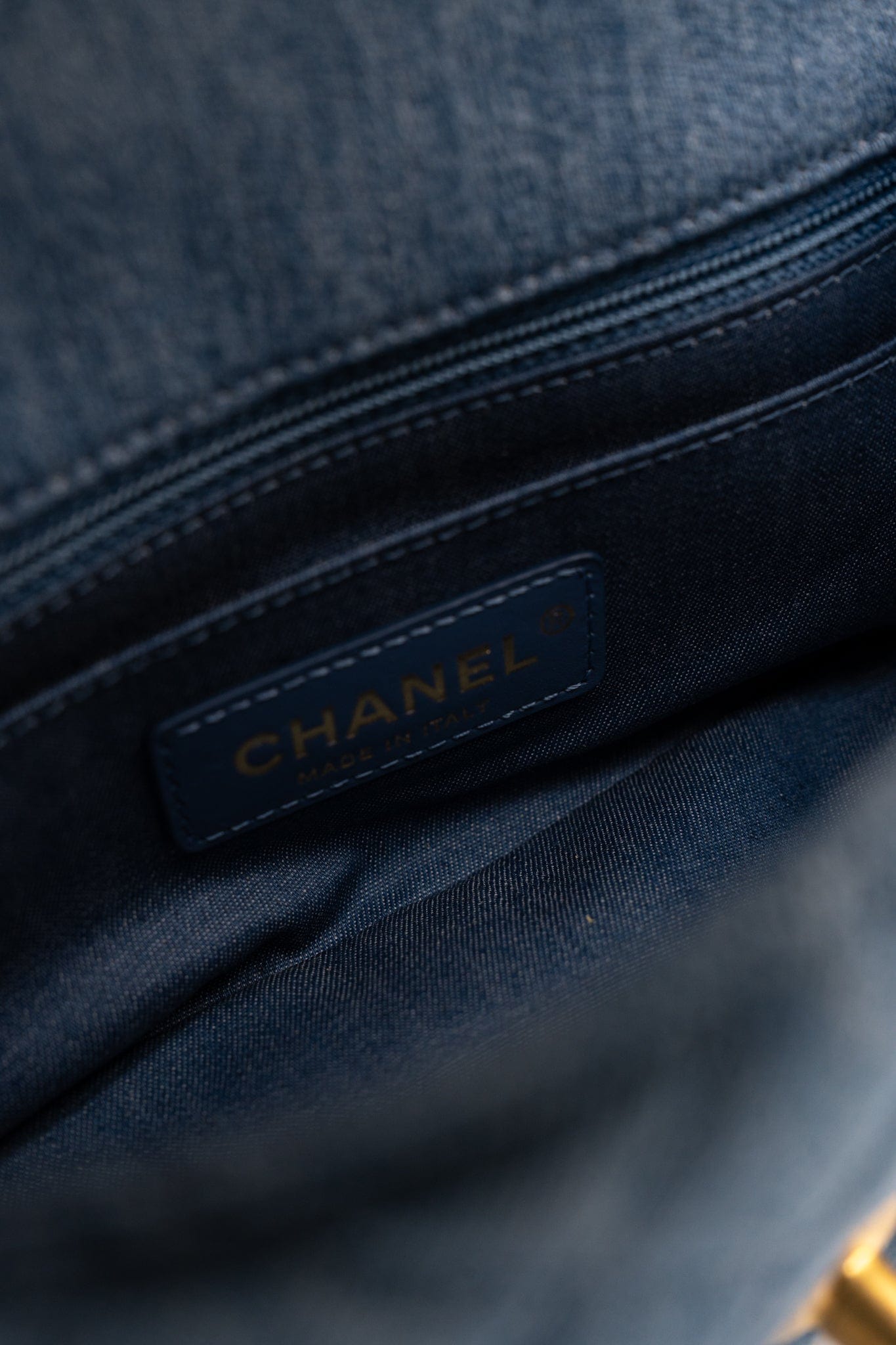 22C Blue Denim Pearl Crush Mini Rectangular Flap AGHW