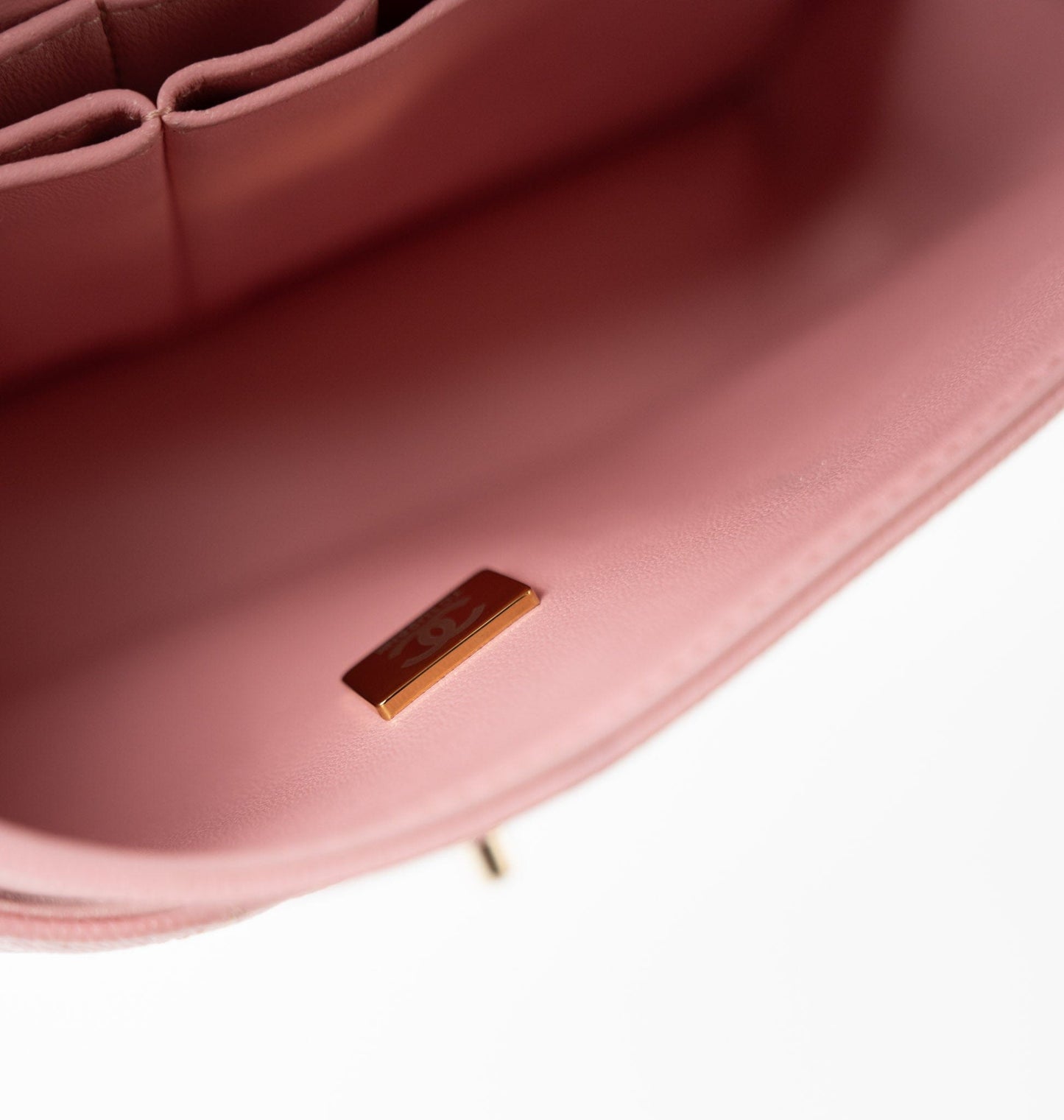 22C Sakura Pink Small Caviar Quilted Classic Flap Light Gold Hardware