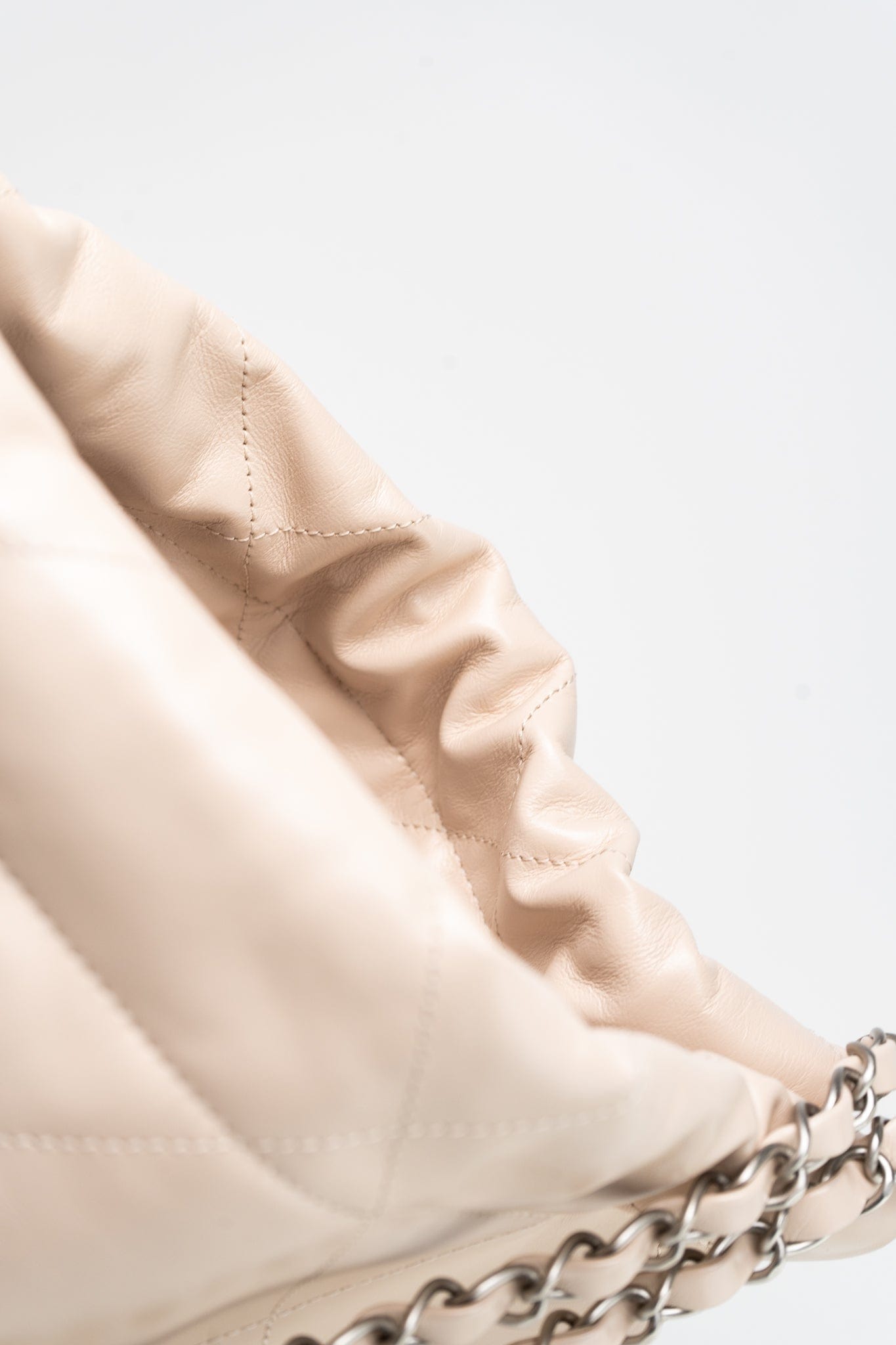 22P Ecru (nude) Small Calfskin Quilted 22 Bag