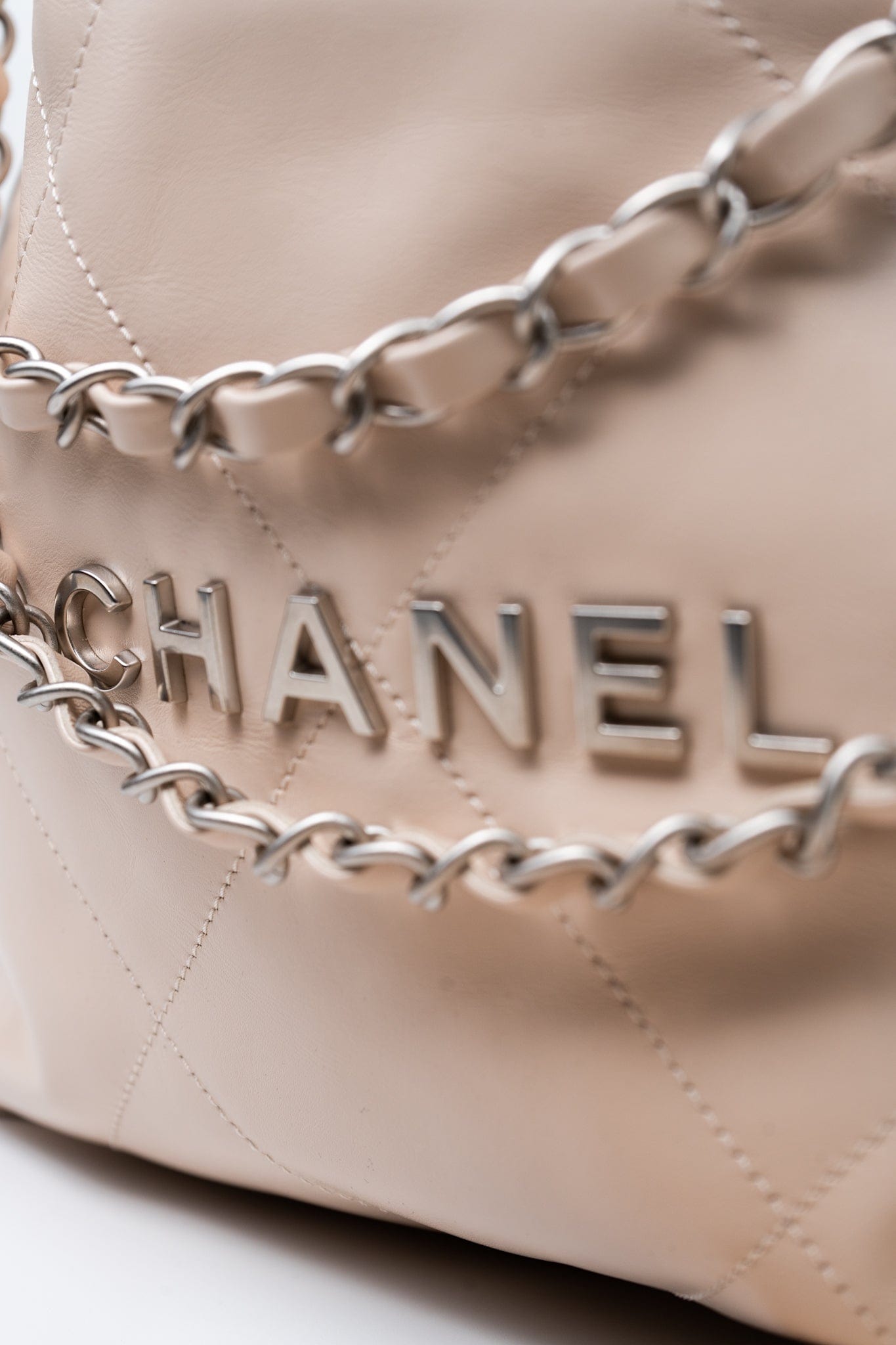 22P Ecru (nude) Small Calfskin Quilted 22 Bag