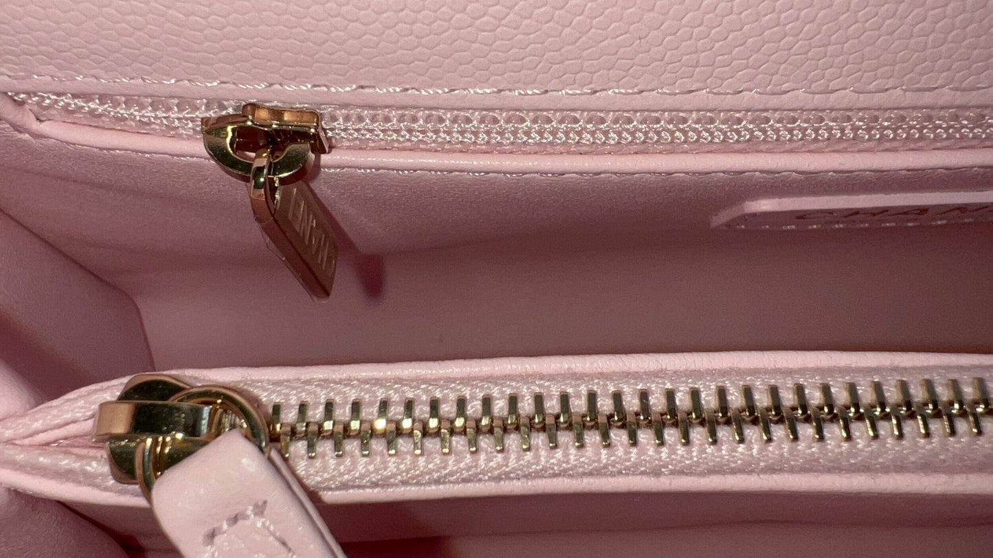 22P Light Pink Caviar Quilted Coco Handle Medium LGHW