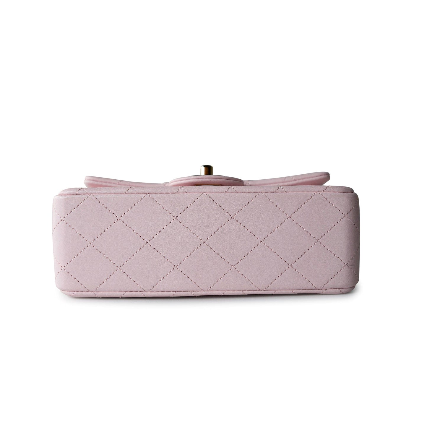 22P Light Pink Mini Top Handle Lambskin Quilted Light Gold Hardware