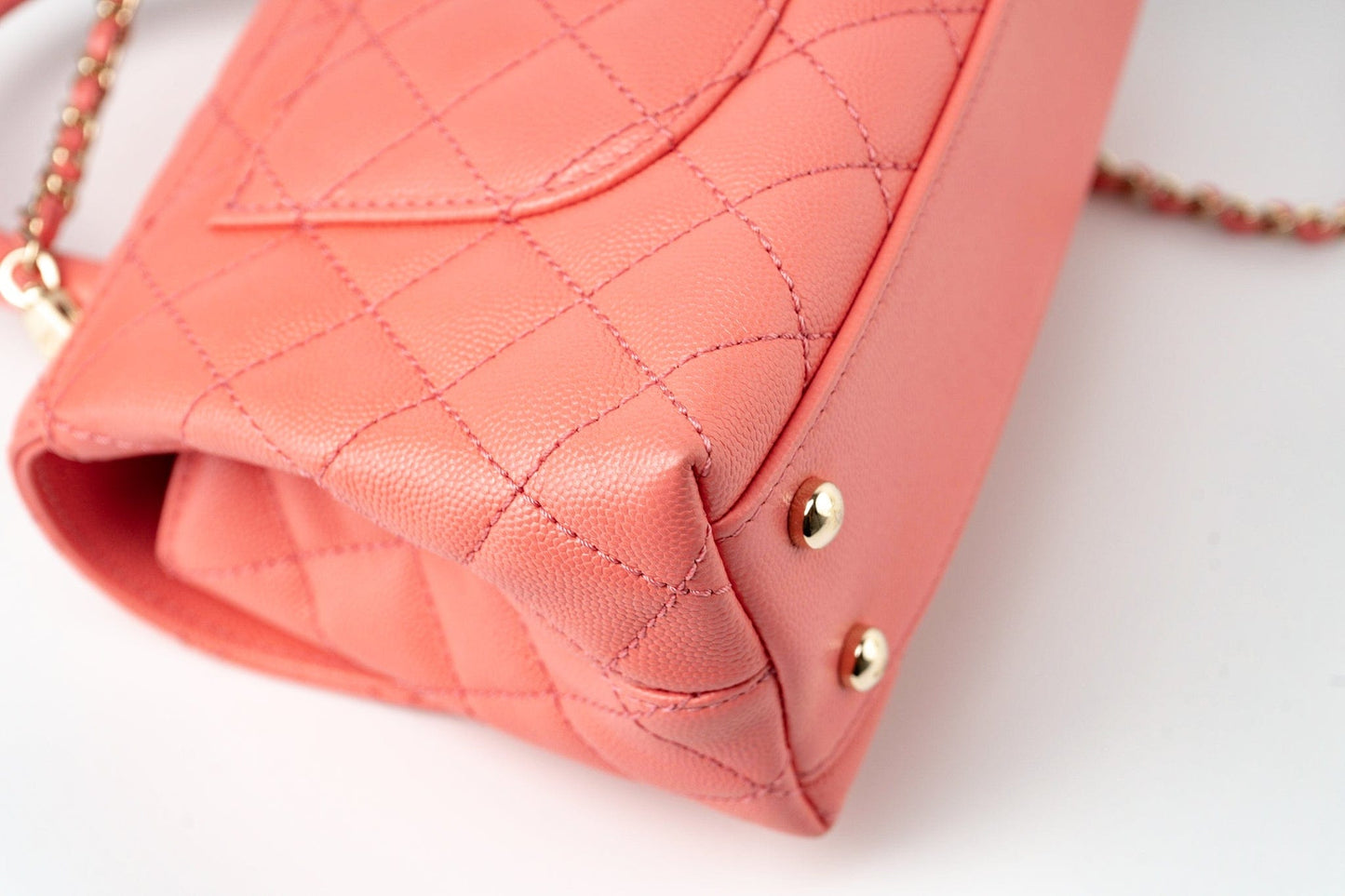 22P Pink Caviar Quilted Coco Handle Small LGHW