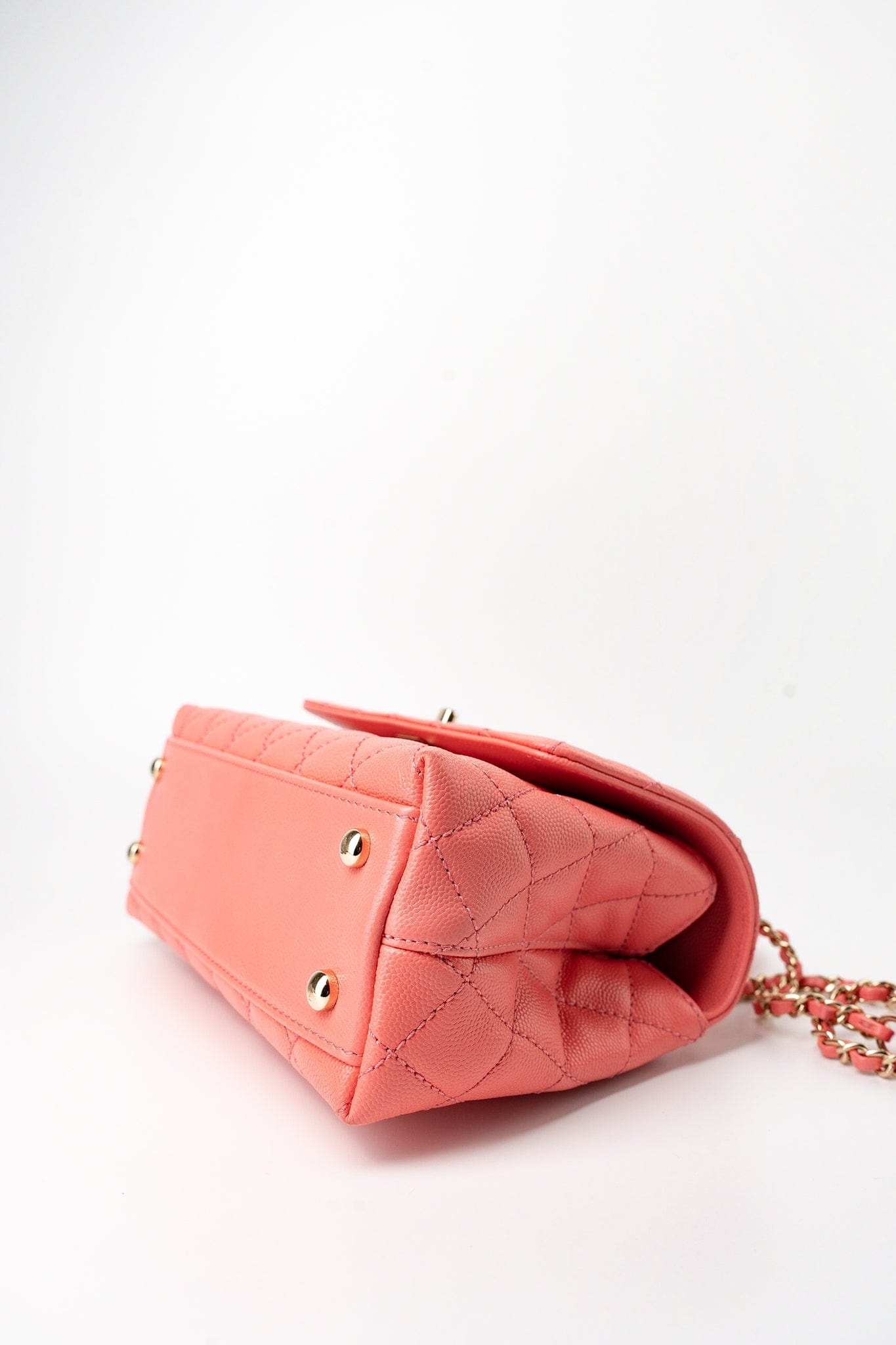 22P Pink Caviar Quilted Coco Handle Small LGHW