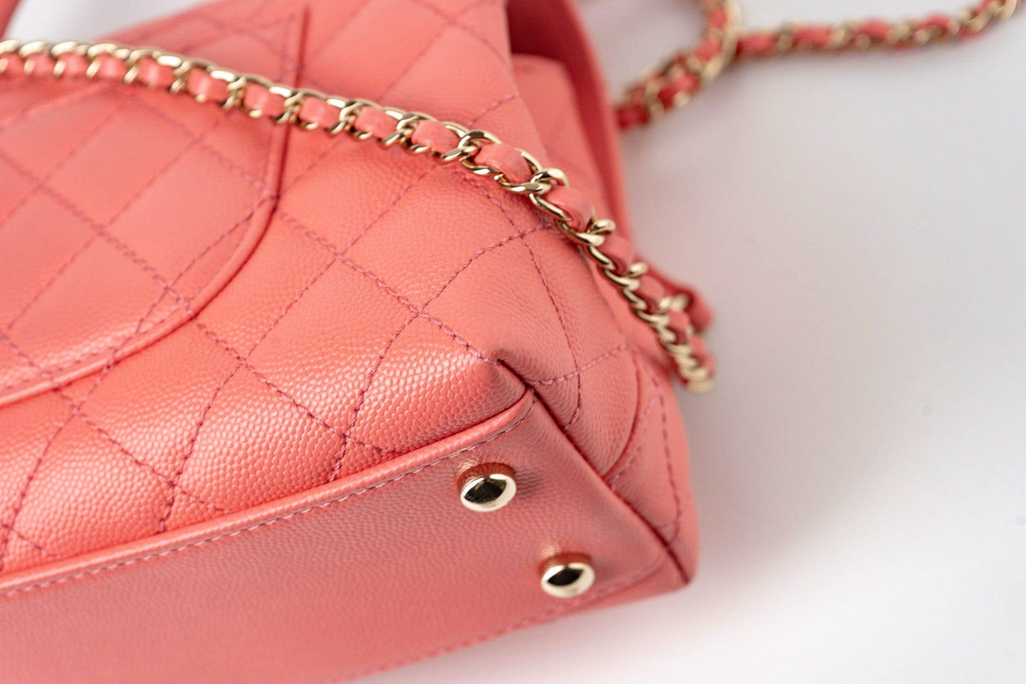 22P Pink Caviar Quilted Coco Handle Small LGHW