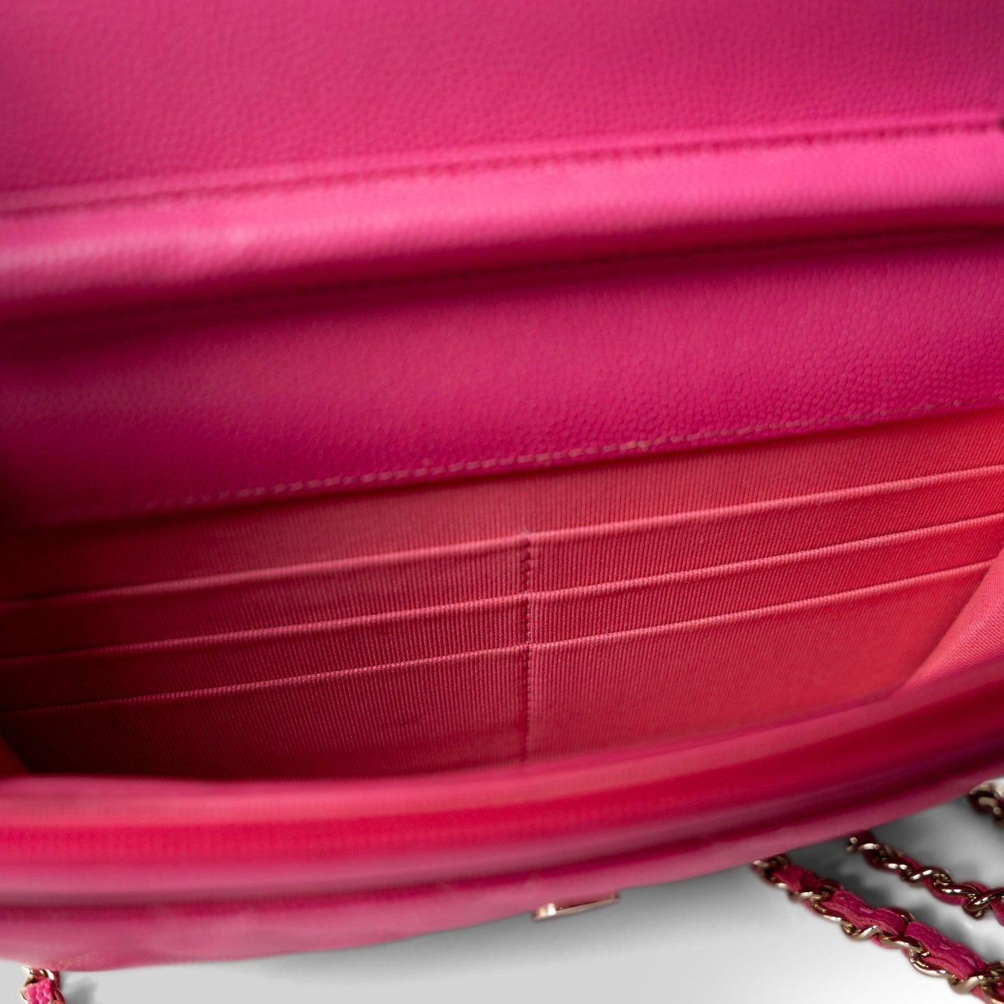 22P Pink Caviar Quilted Wallet on Chain Light Gold Hardware