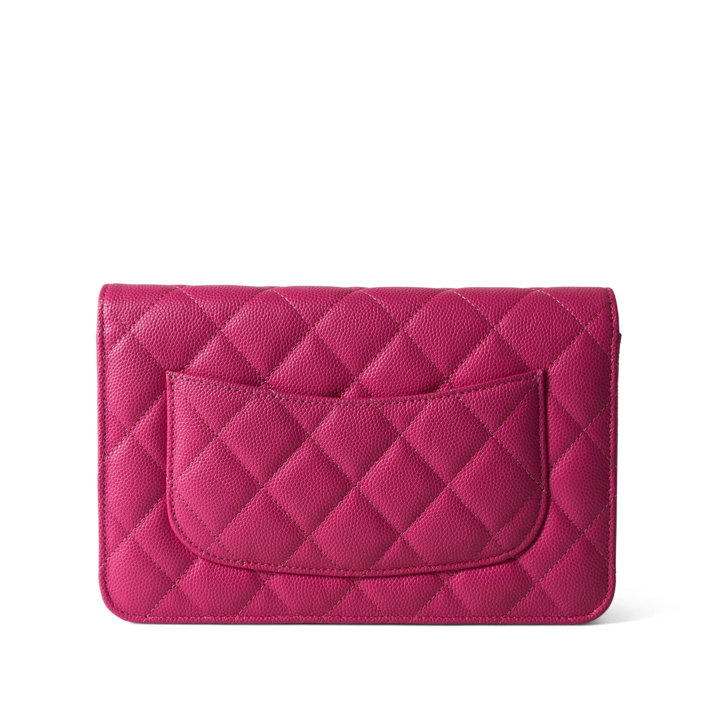 22P Pink Caviar Quilted Wallet on Chain Light Gold Hardware