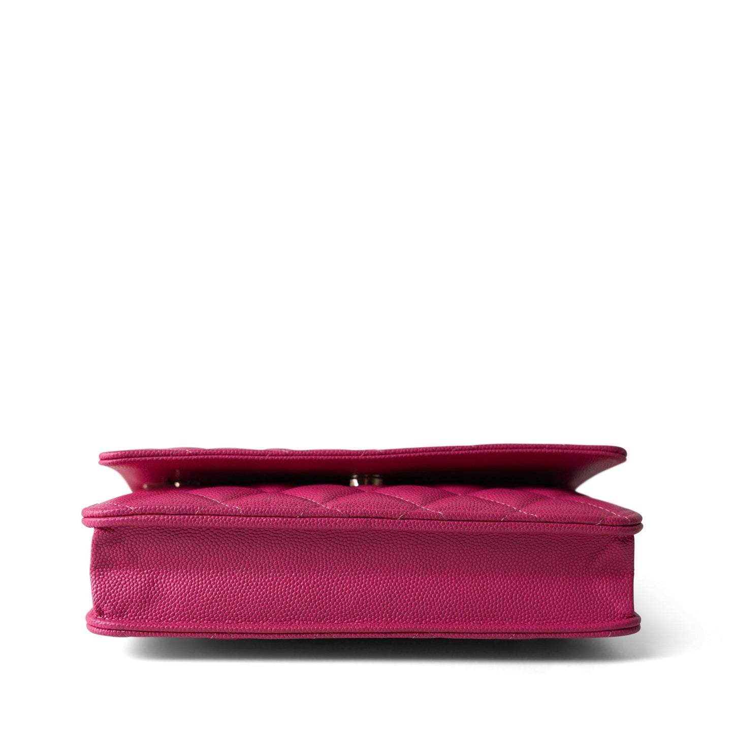 22P Pink Caviar Quilted Wallet on Chain Light Gold Hardware