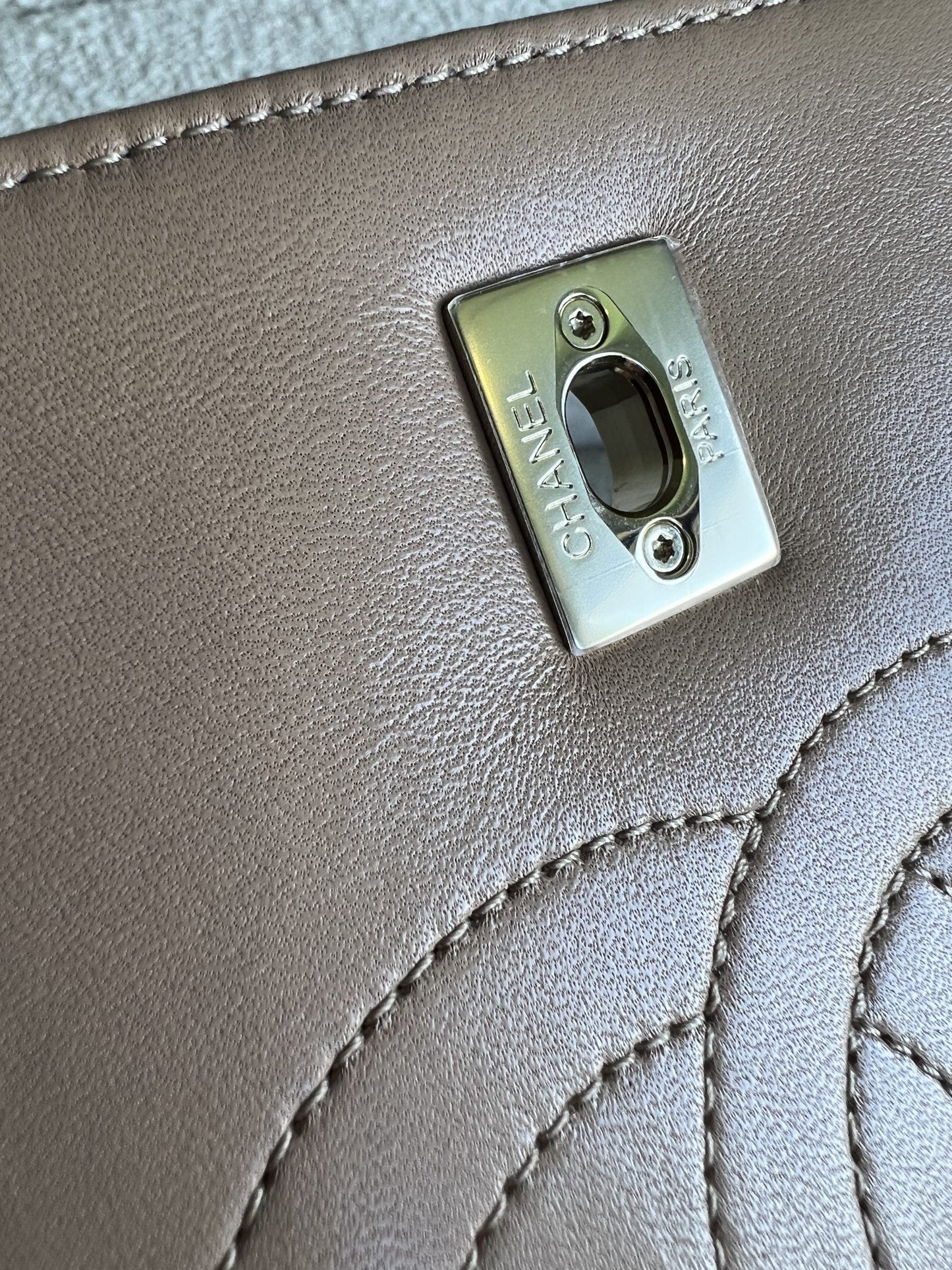 22S Beige Lambskin Quilted Trendy CC LGHW