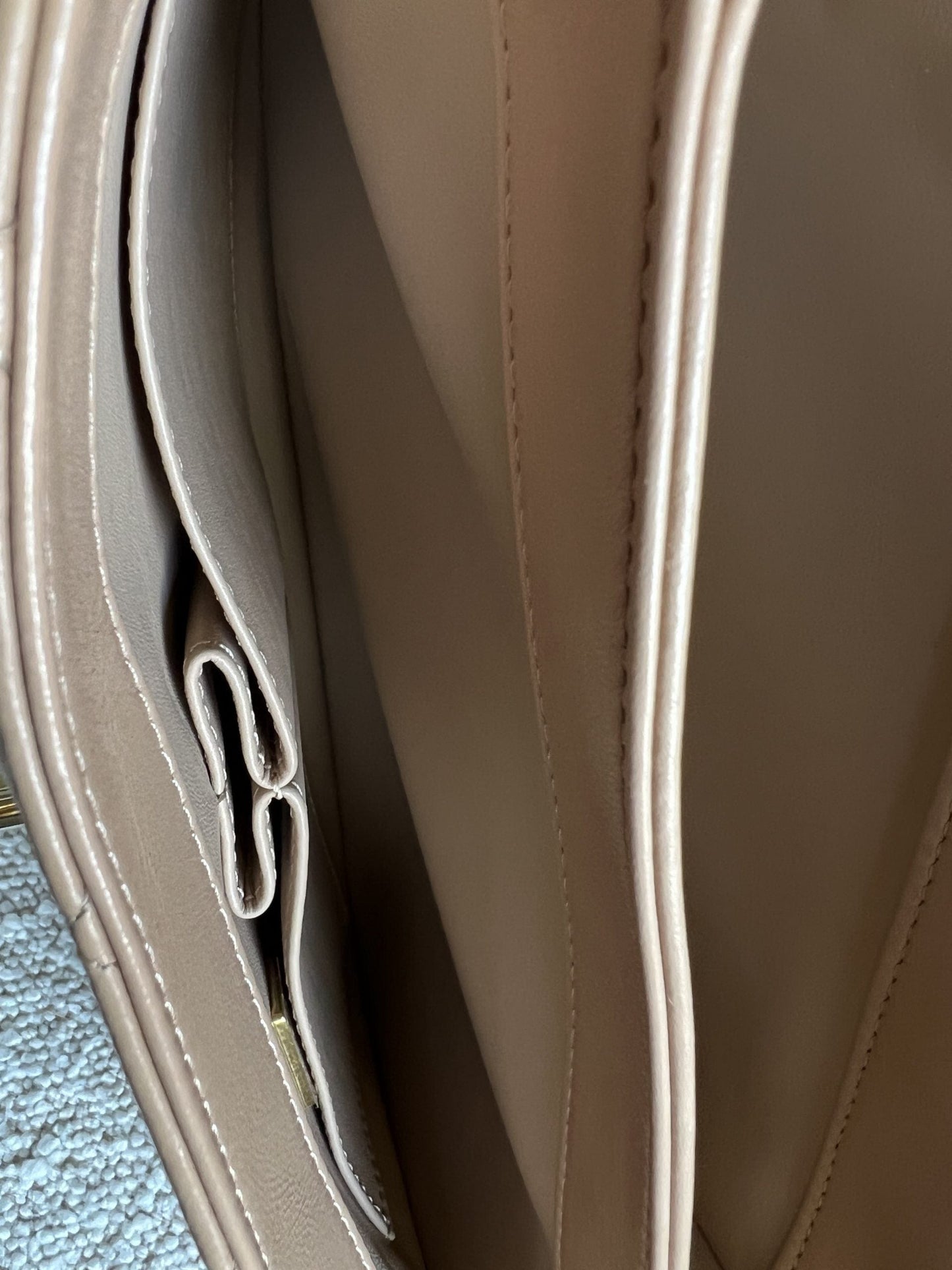 22S Beige Lambskin Quilted Trendy CC LGHW