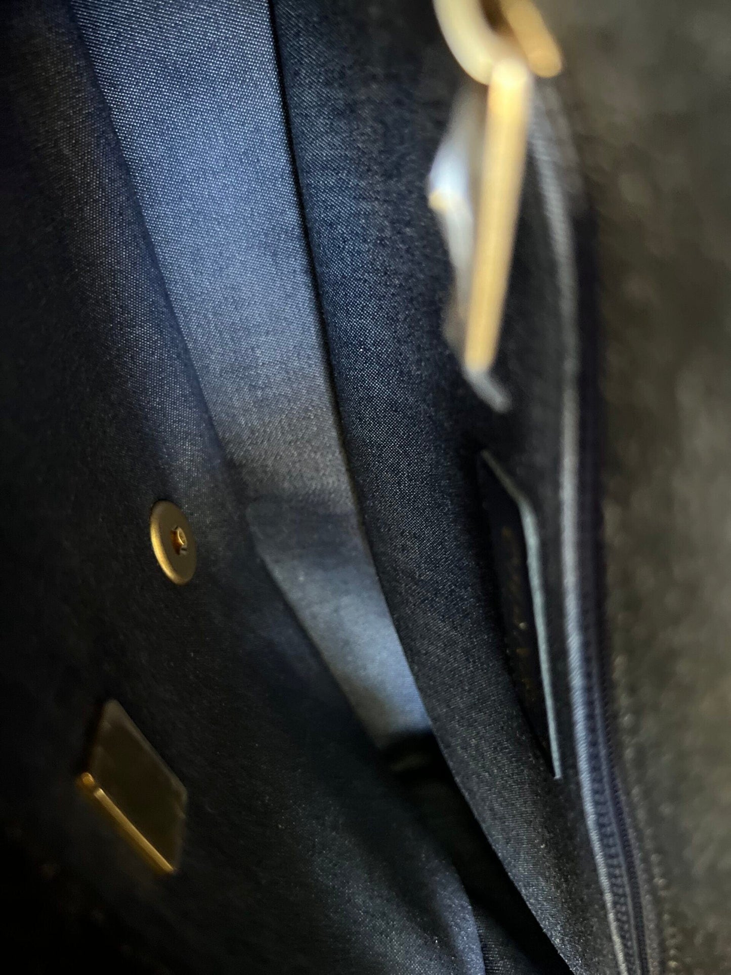 22S Black Denim CC Quilted Funky Town Flap