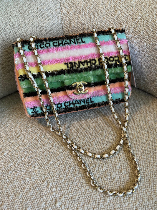 22S Mini Sequins & Gold-Tone Metal Multicolor Flap LGHW