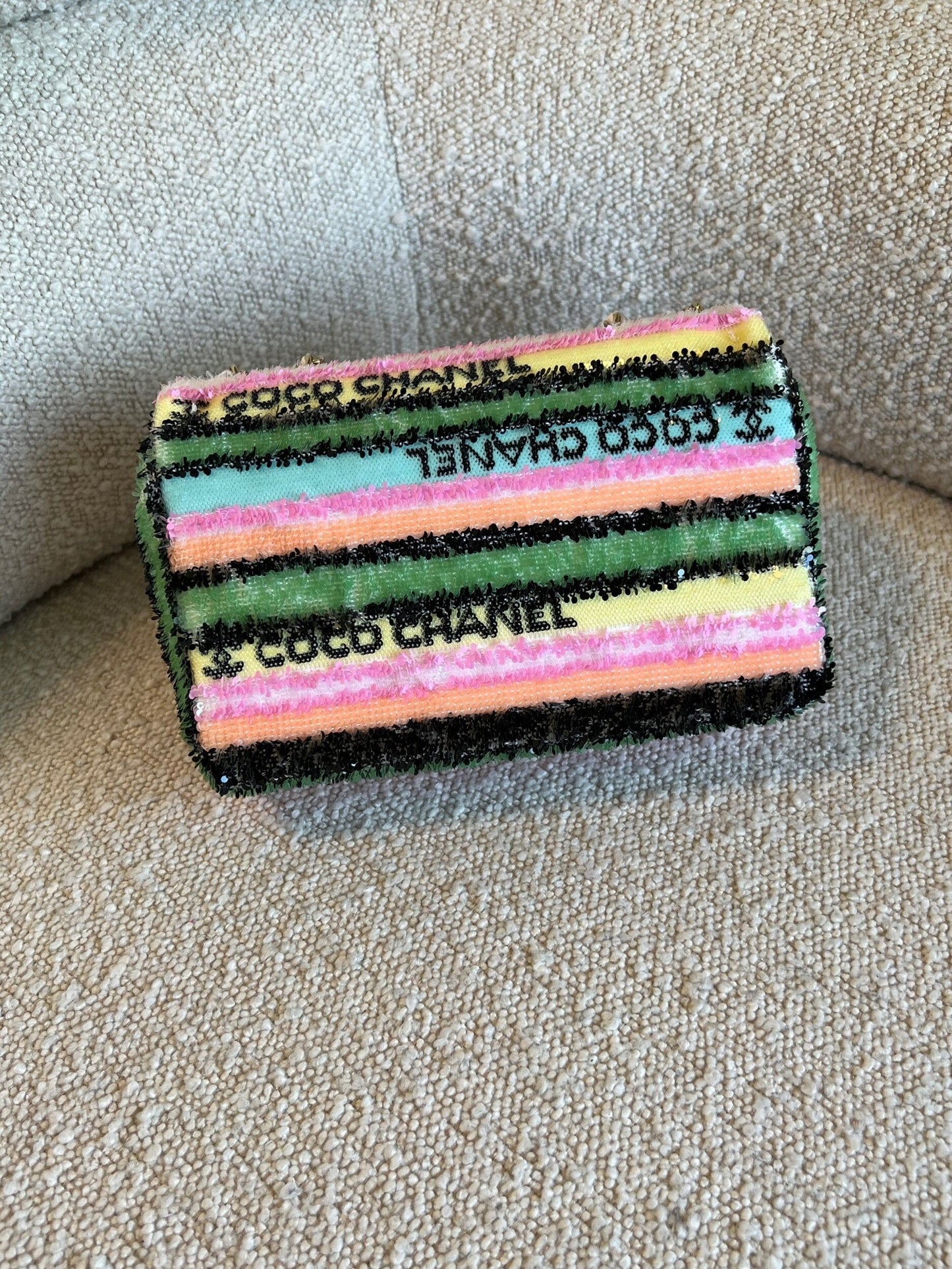 22S Mini Sequins & Gold-Tone Metal Multicolor Flap LGHW