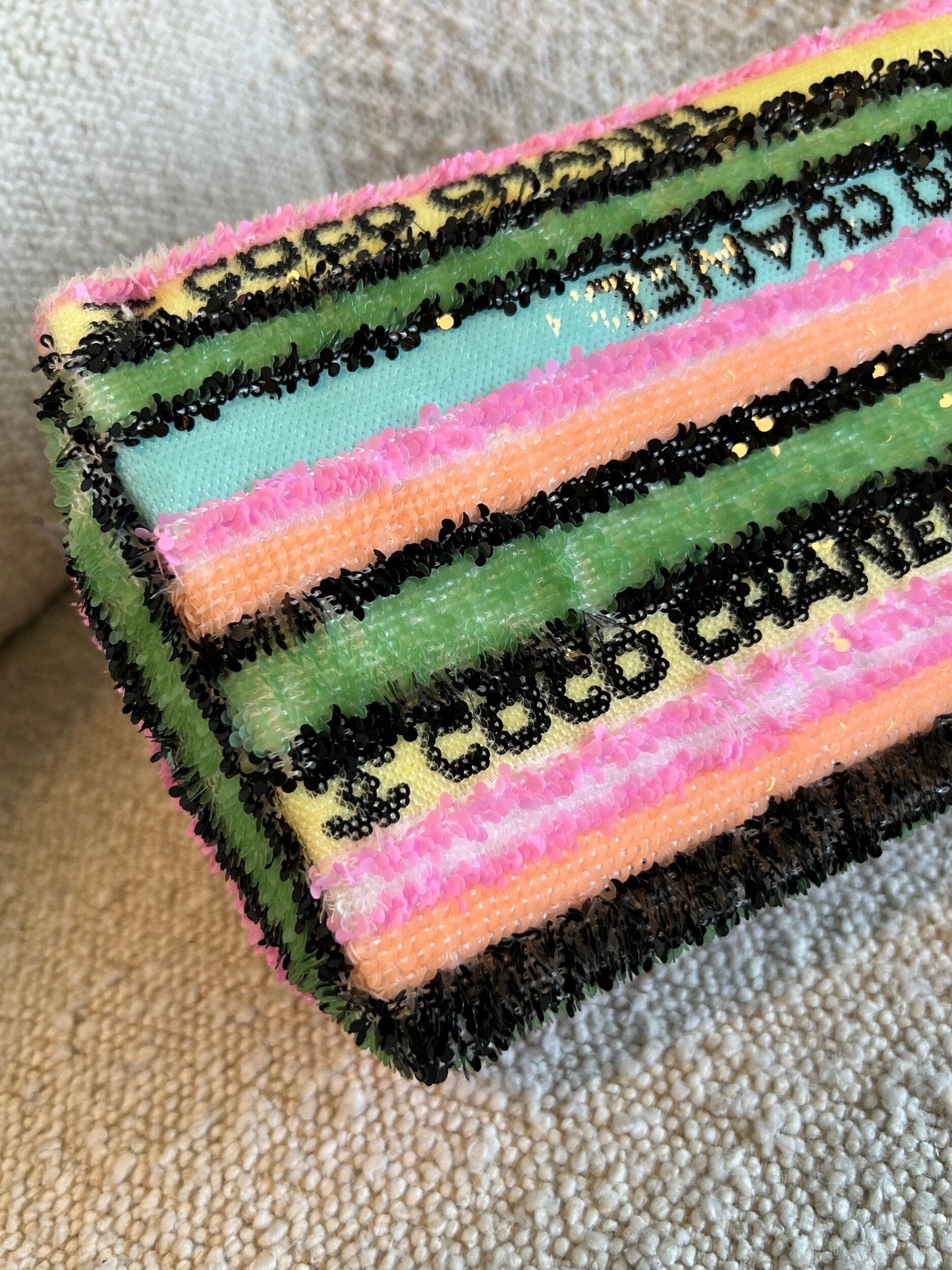 22S Mini Sequins & Gold-Tone Metal Multicolor Flap LGHW