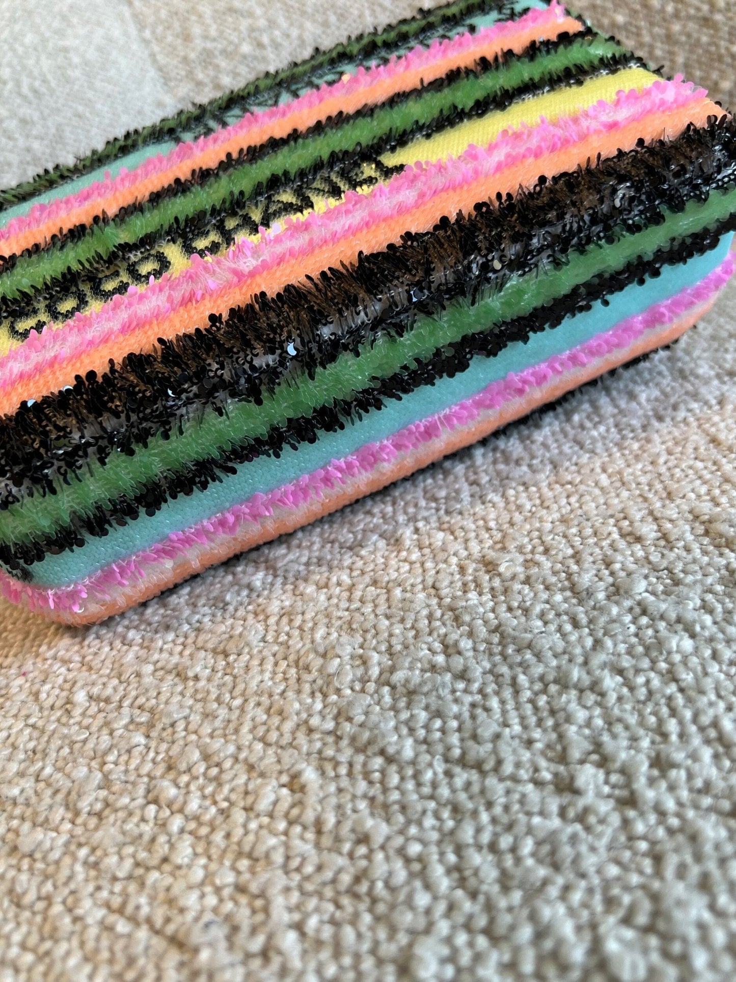 22S Mini Sequins & Gold-Tone Metal Multicolor Flap LGHW