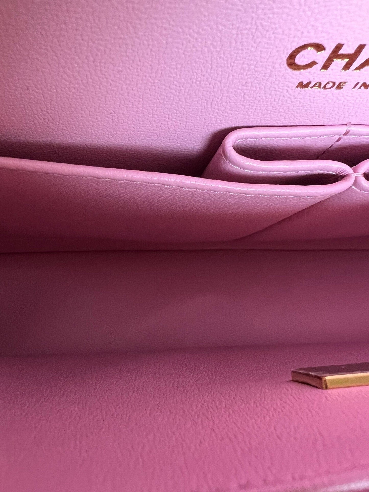 22S Pink Caviar Quilted Classic Flap Small LGHW