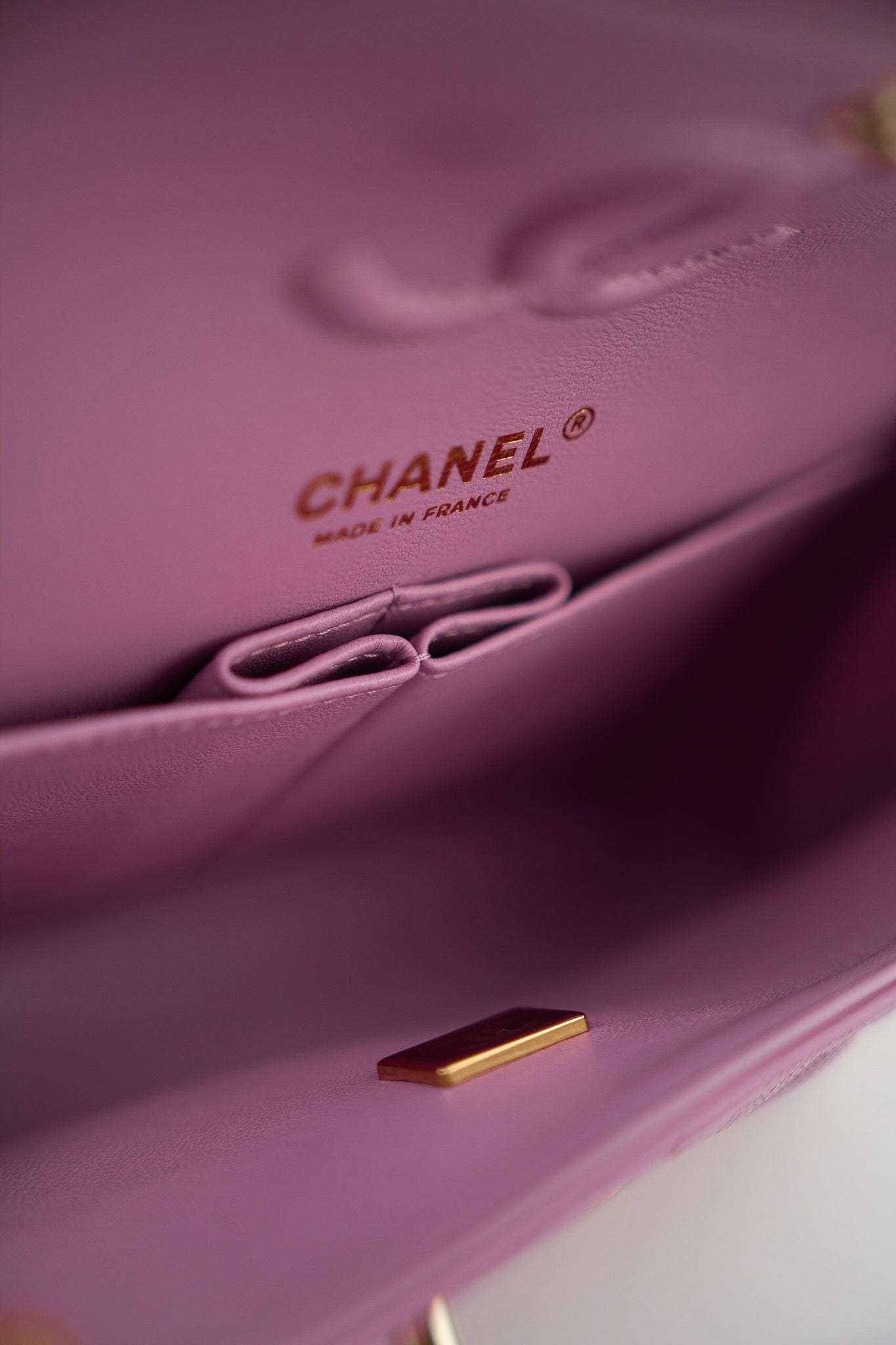 22S Pink Caviar Quilted Classic Flap Small Light Gold Hardware