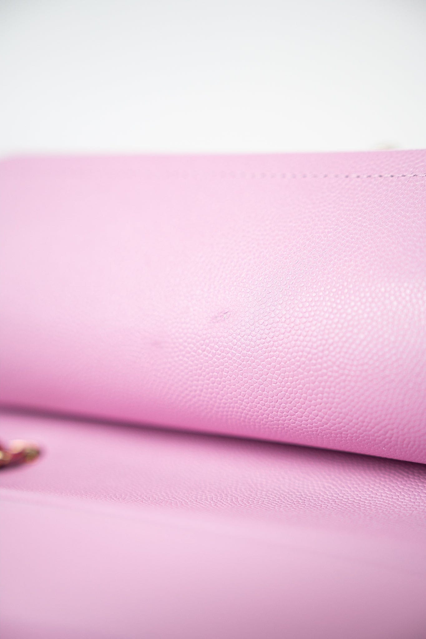 22S Pink Caviar Quilted Classic Flap Small Light Gold Hardware